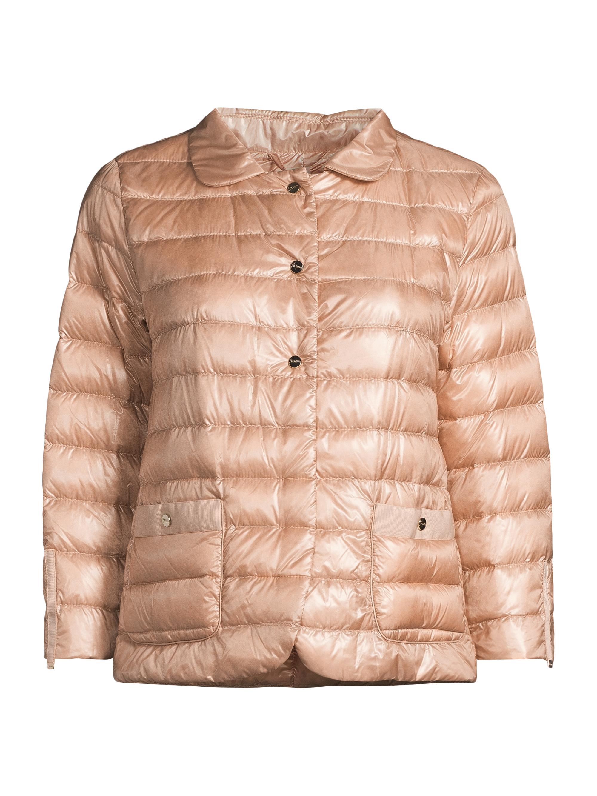 Herno Women's Grosgrain-Trim Shiny Nylon Quilted Jacket - Rose Pink