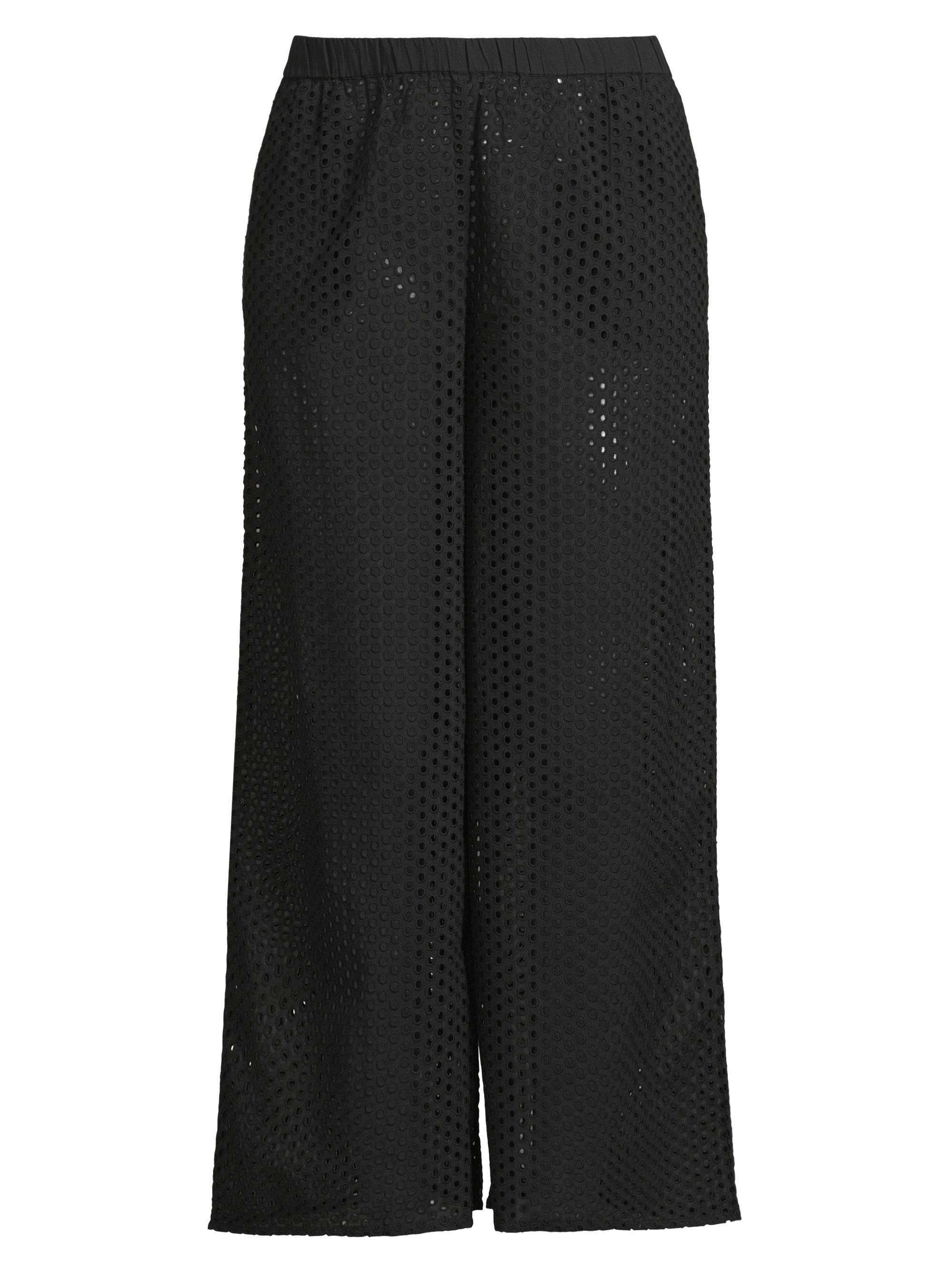 Solid & Striped Women's The Delaney Eyelet Cover-Up Pants - Noir