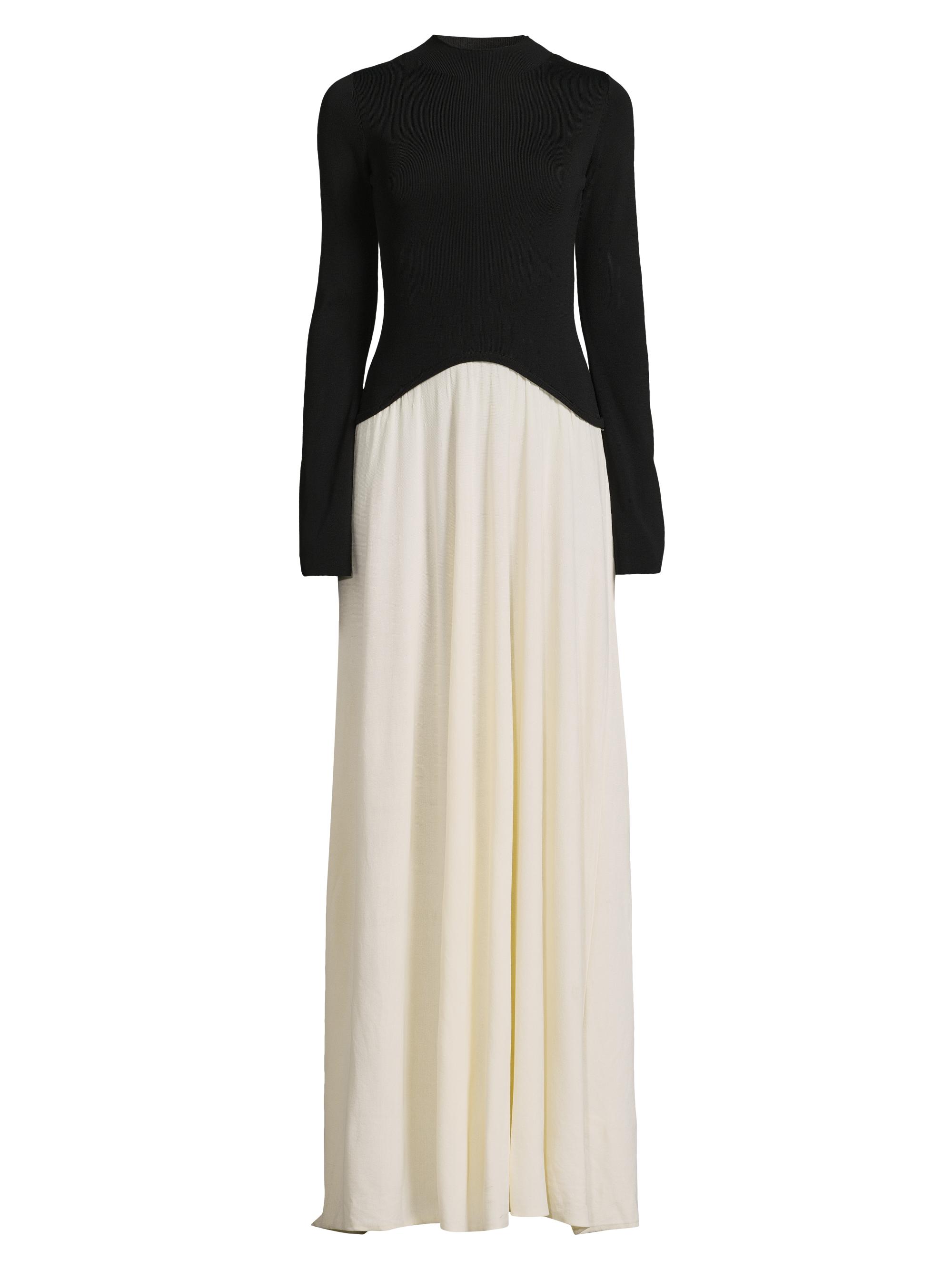 Solid & Striped Women's Soglio Colorblocked A-Line Maxi Dress - Ecru