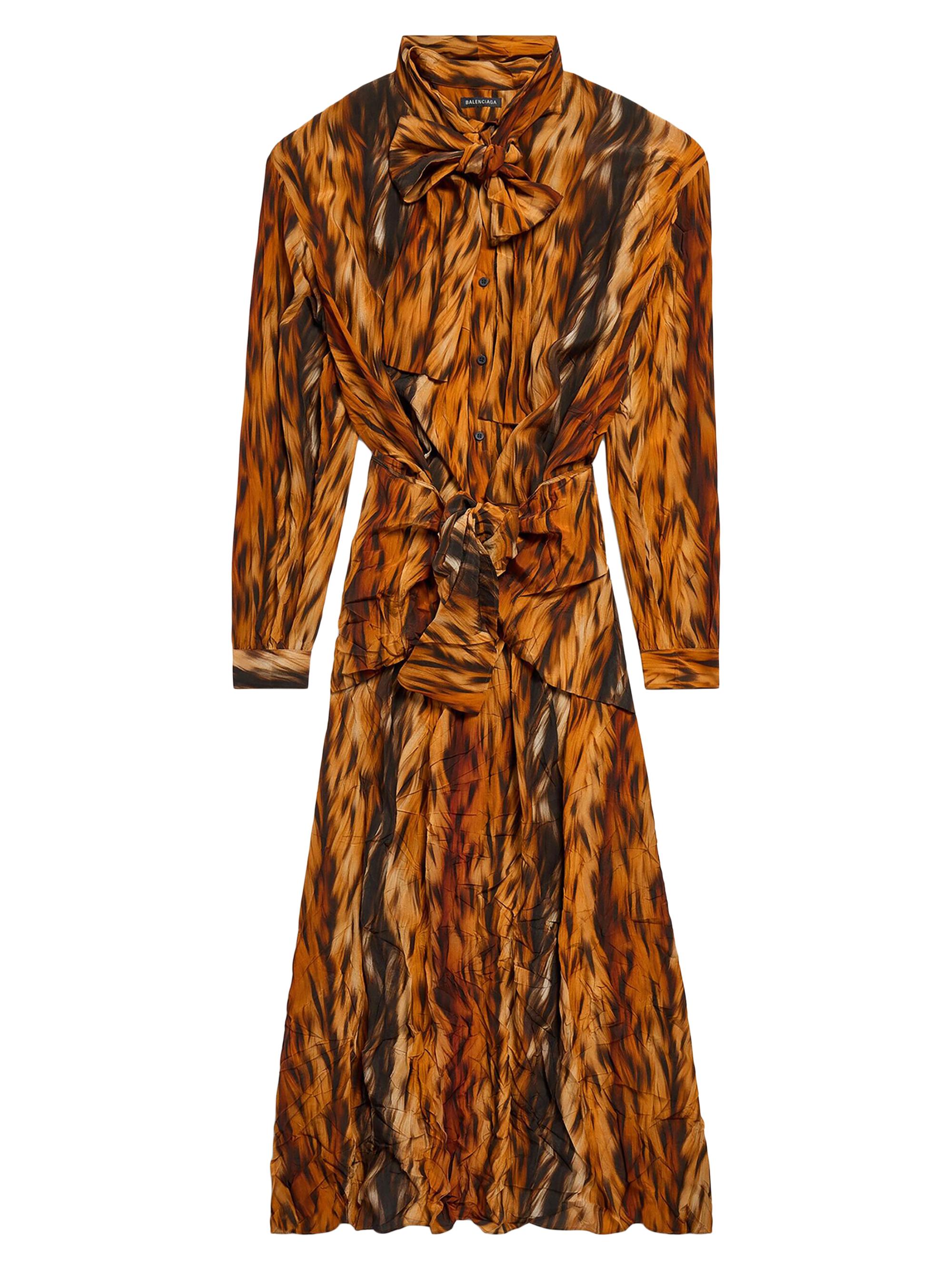 Balenciaga Women's Knotted Dress - Brown