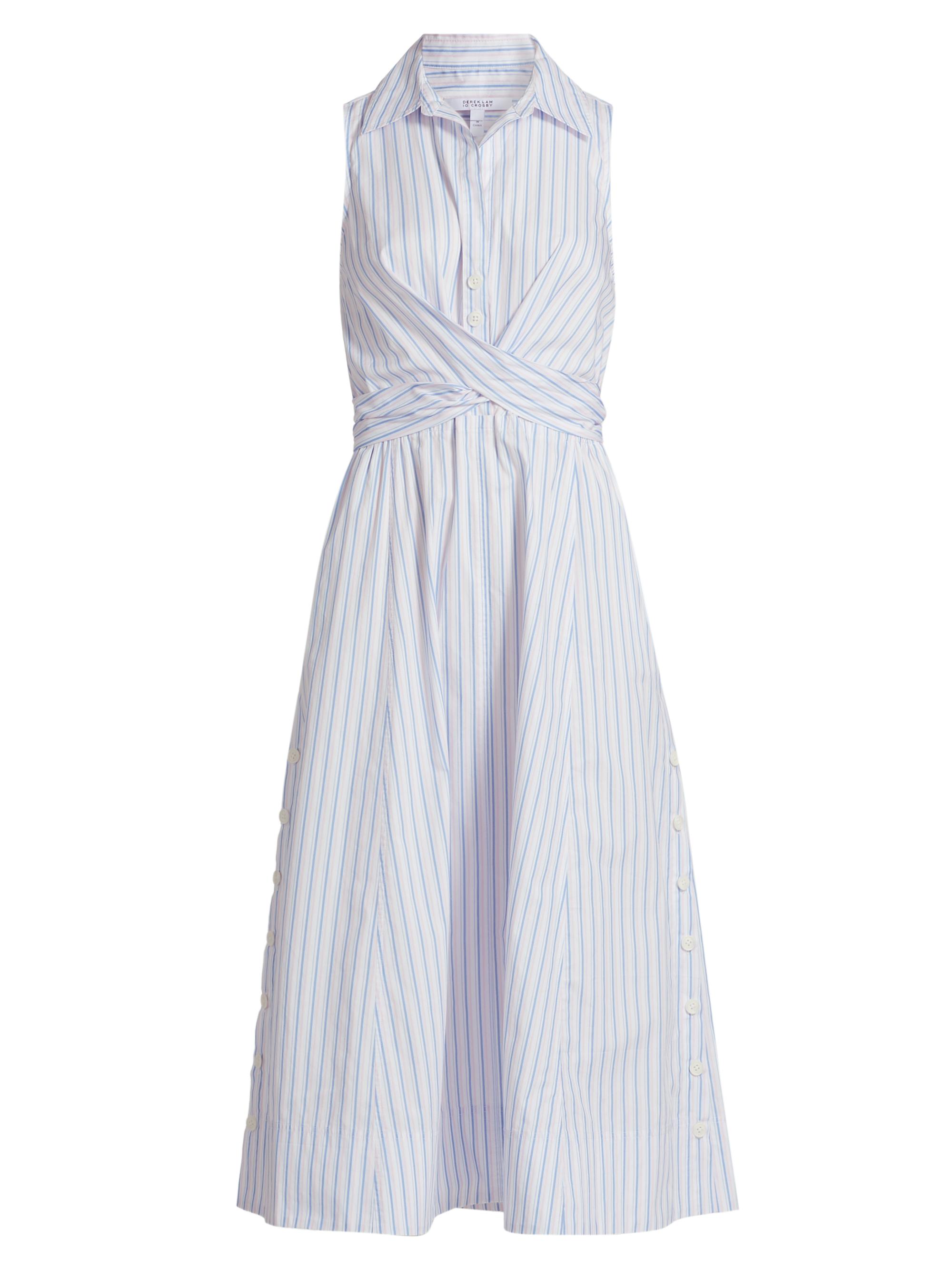 Derek Lam 10 Crosby Women's Shanaya Wrap Midi-Dress - Blue Multi