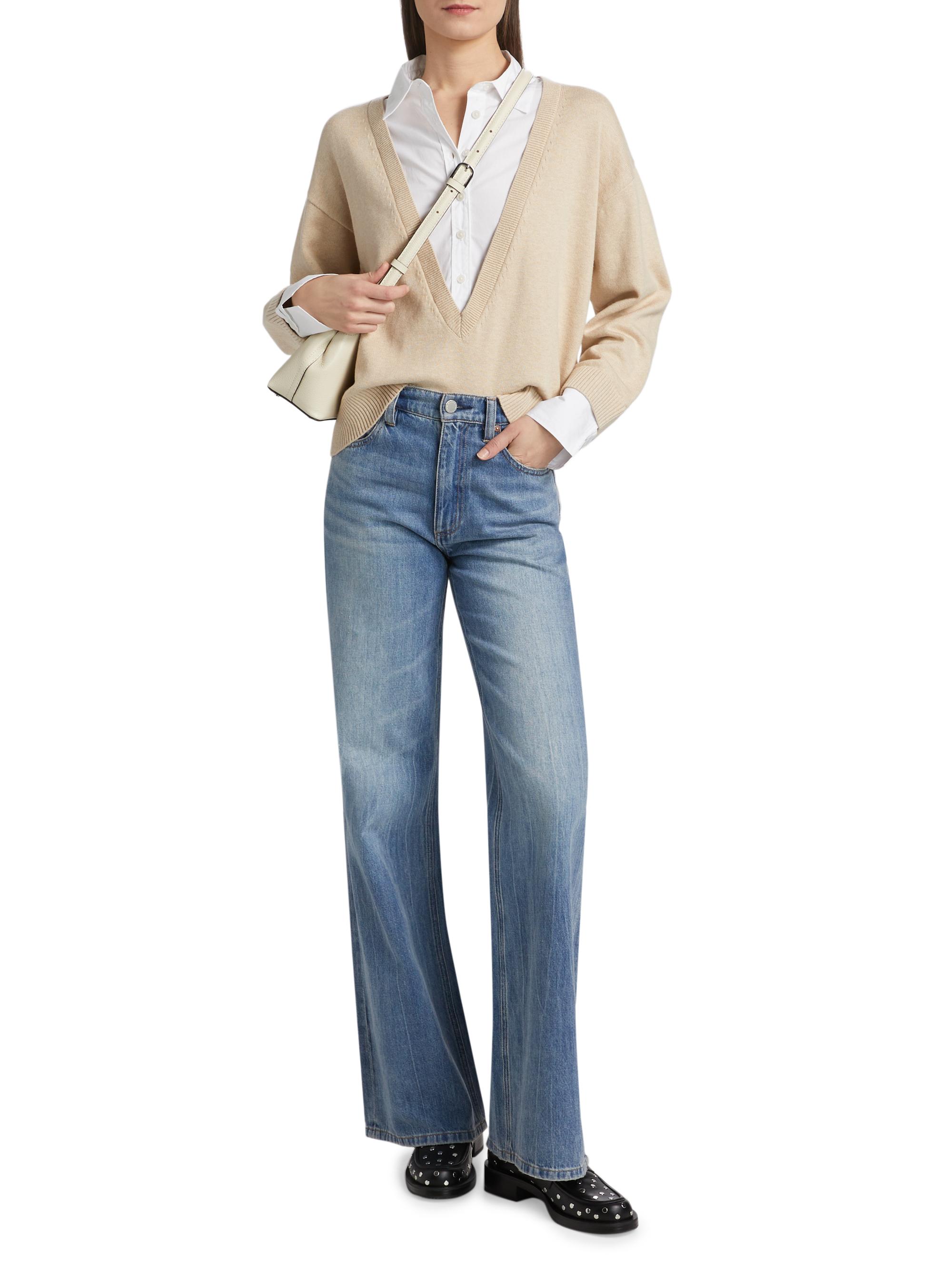 Derek Lam 10 Crosby Rida Mixed Media Sweater | Saks Fifth Avenue