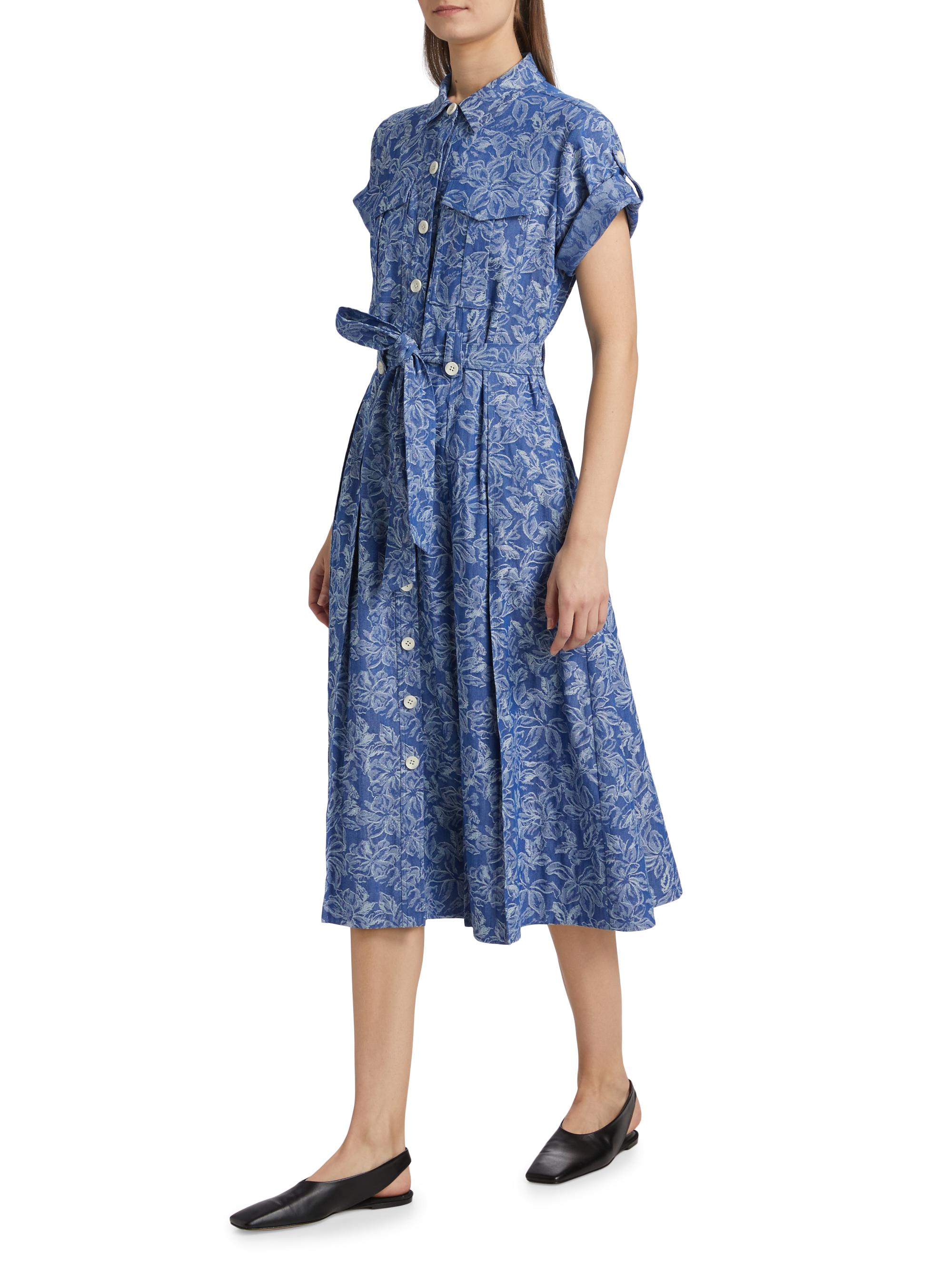 Derek Lam 10 Crosby Gaelle Floral Belted Utility Dress | Saks