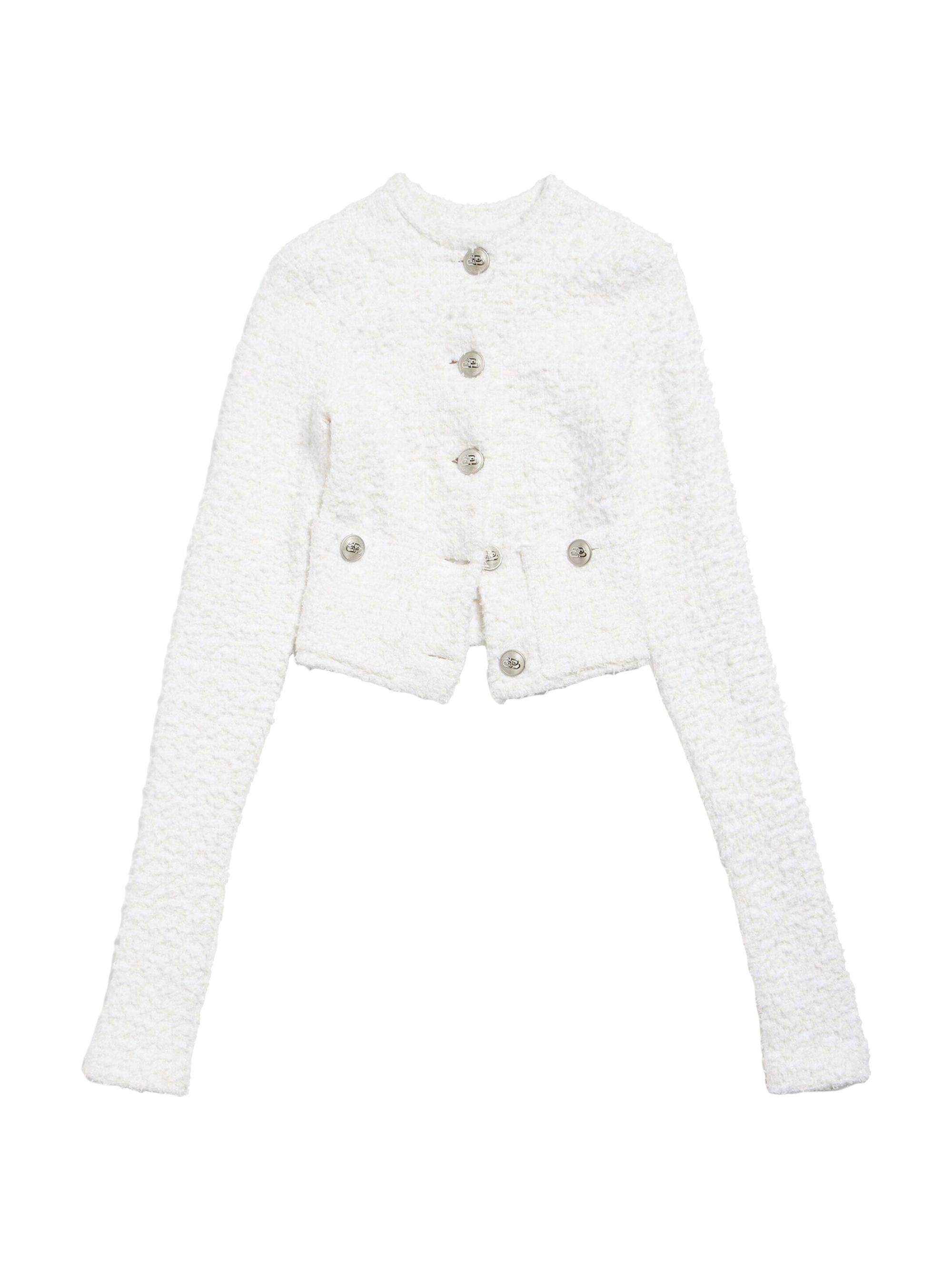 Balenciaga Women's Cropped Cardigan - White