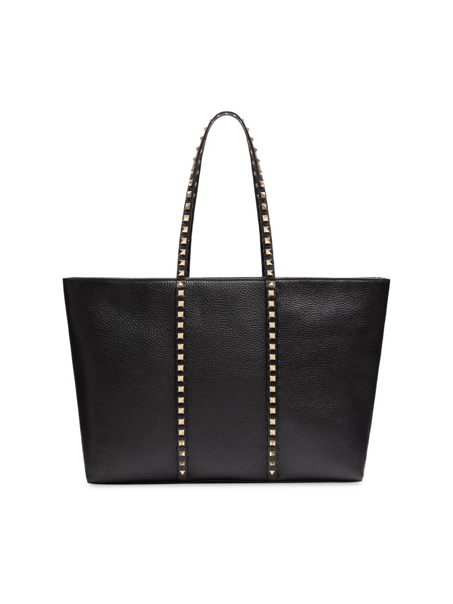 関税込み国内発送 VALENTINO ROCKSTUD GRAINY CALF ラージトート Valentino Garavani Rockstud Grainy Calfskin Tote Bag | Saks