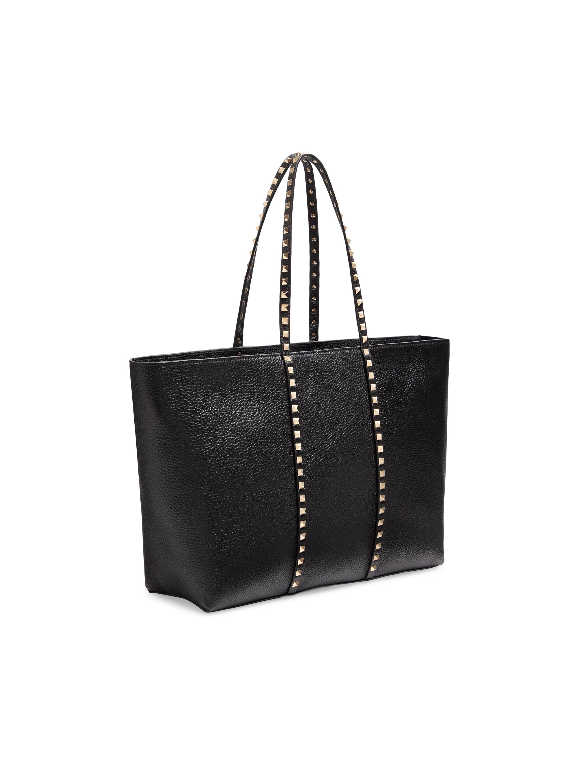 Valentino Garavani Rockstud Shopping Tote Bag in Grainy Calfskin