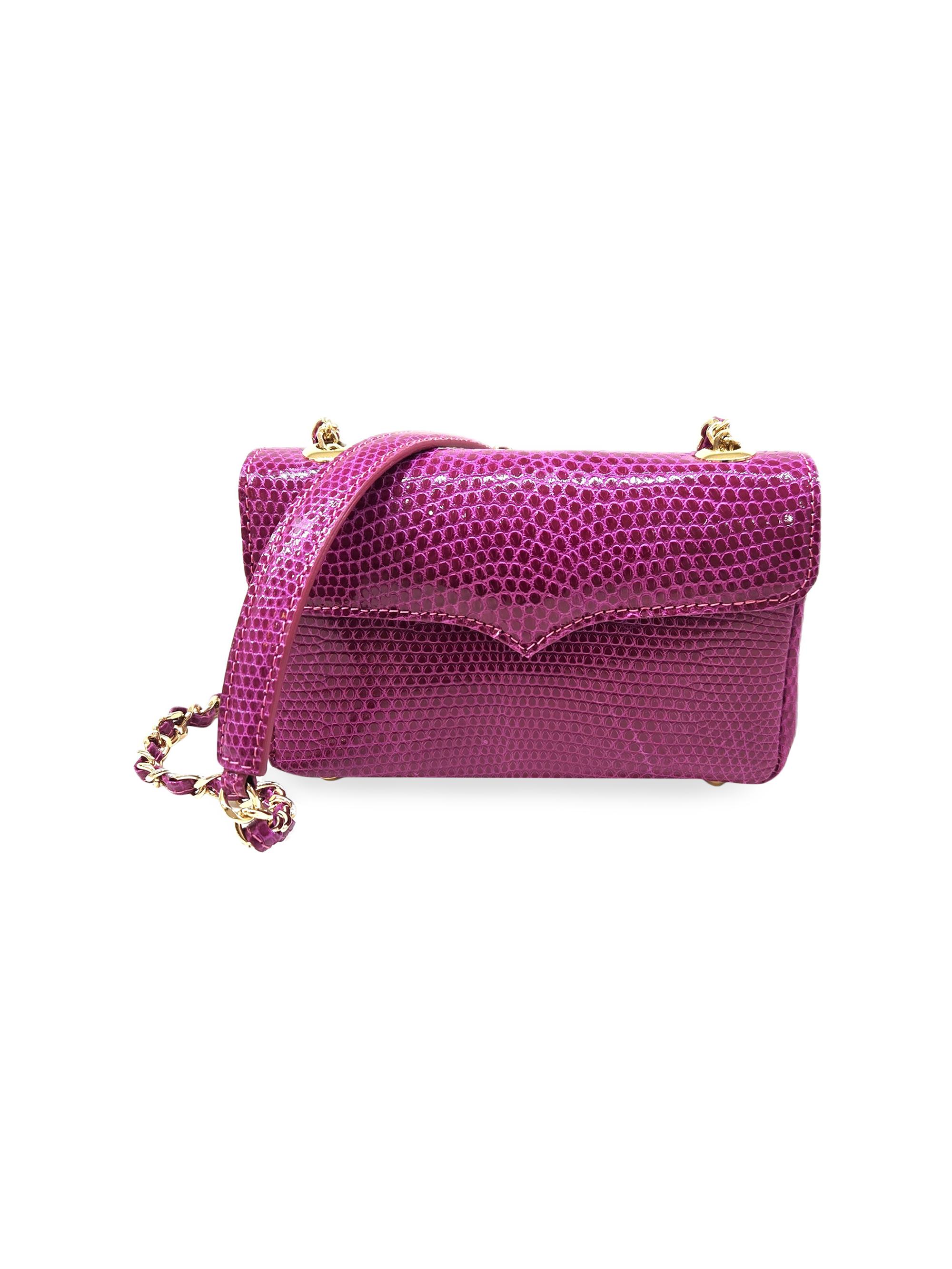 Lana Marks Women's Petite Chain Crossbody Bag - Fuchsia