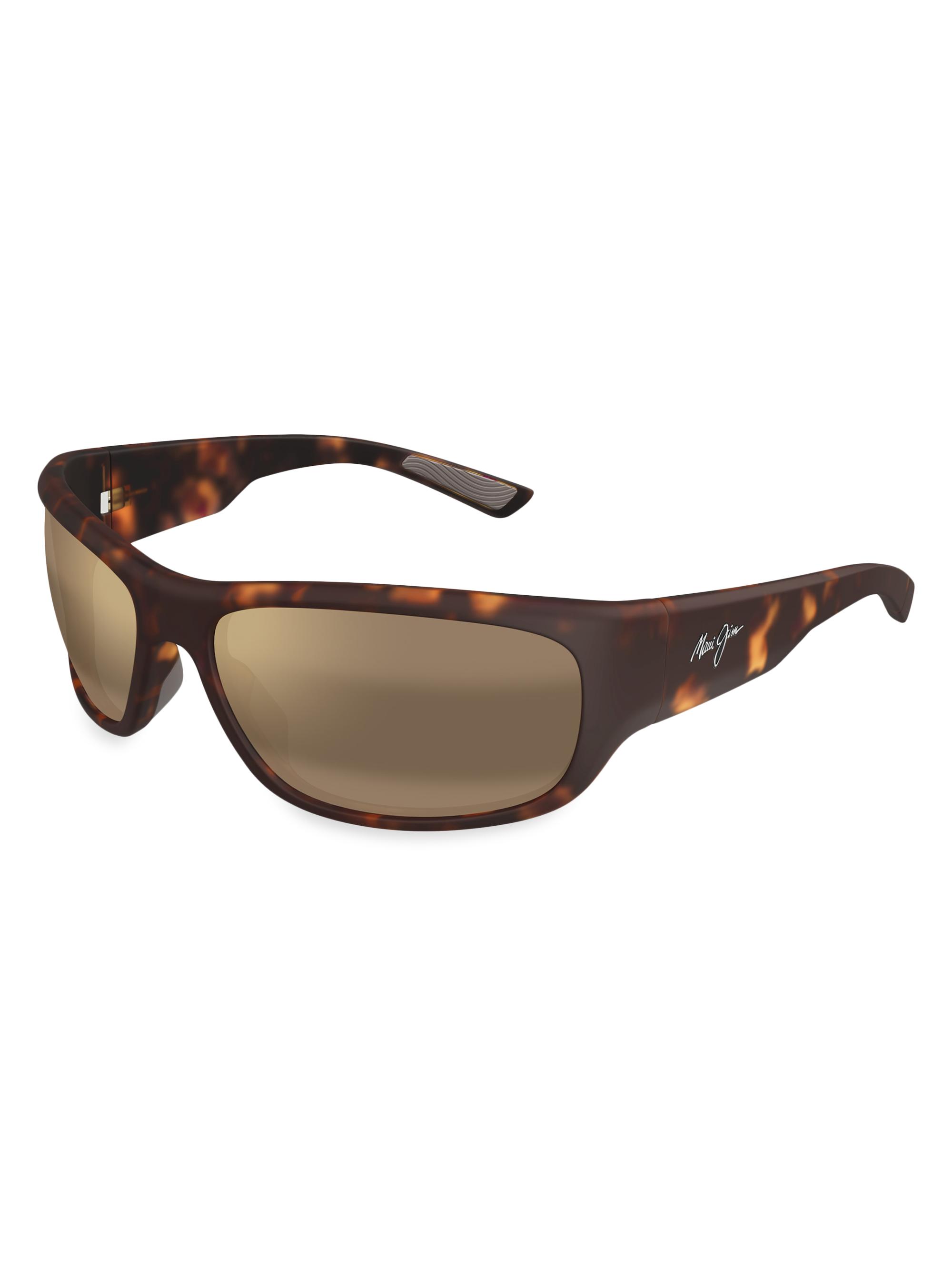 Maui Jim Men's Ekolu Mauklele 64MM Rectangular Sunglasses - Havana Brown