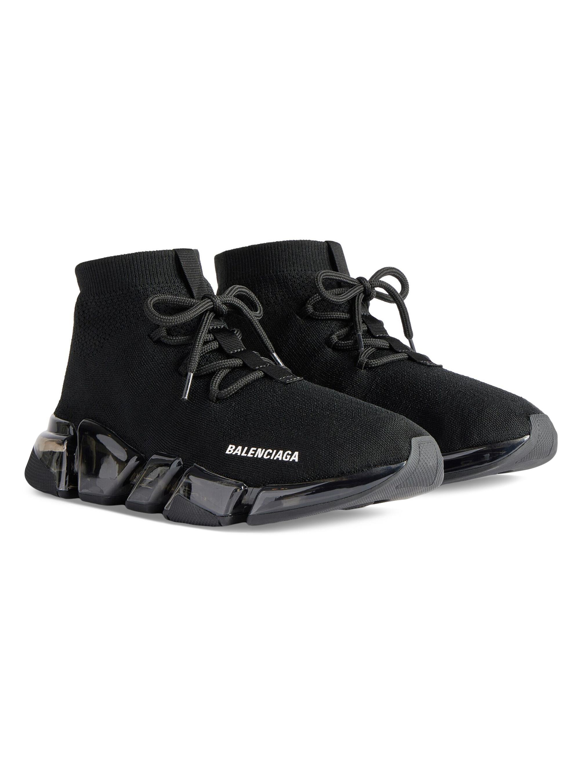 Balenciaga Speed 2.0 Lace Up Full Clear Sole Recycled Knit