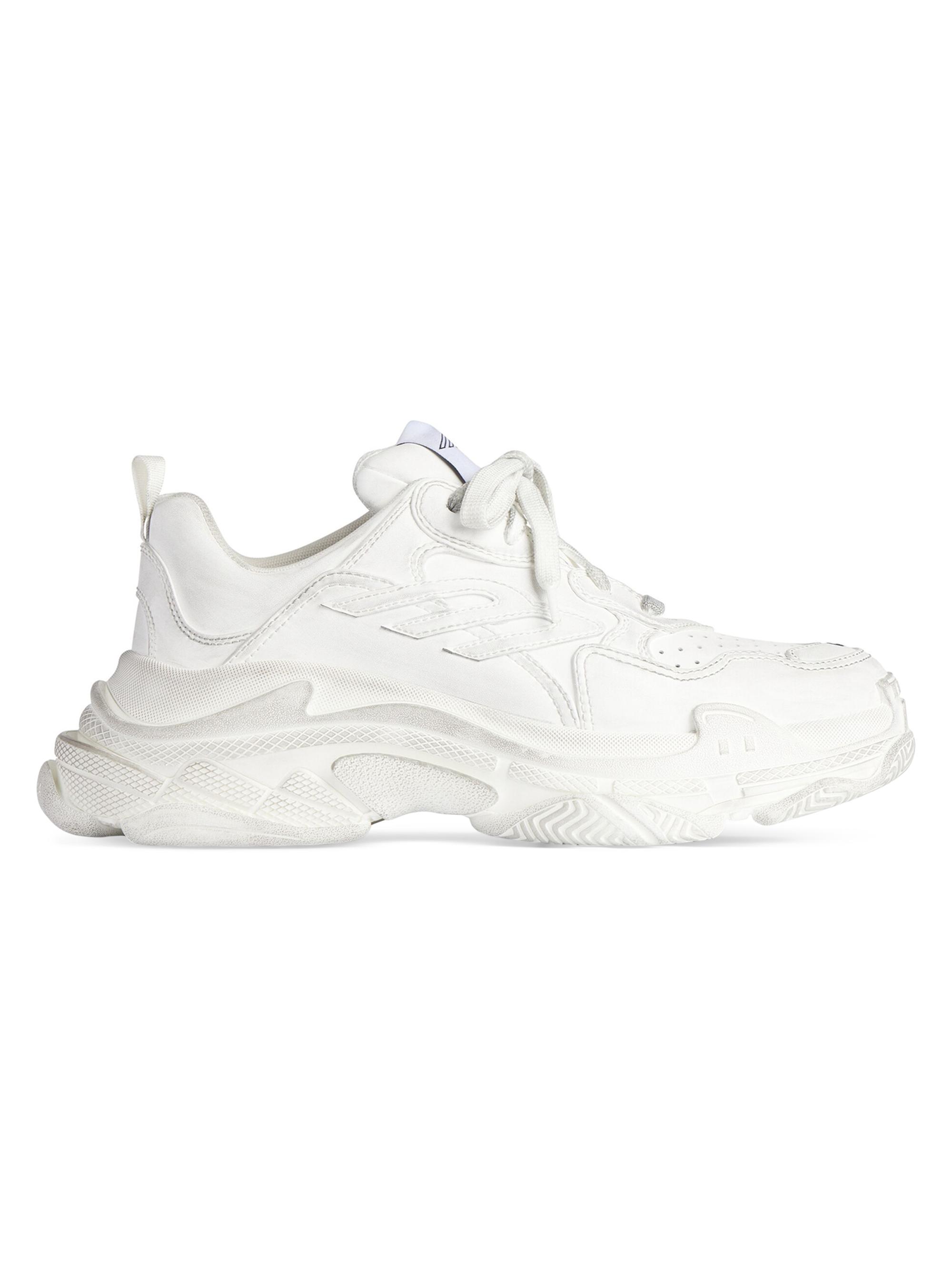 Balenciaga Men's Triple S Sporty Sneakers - White