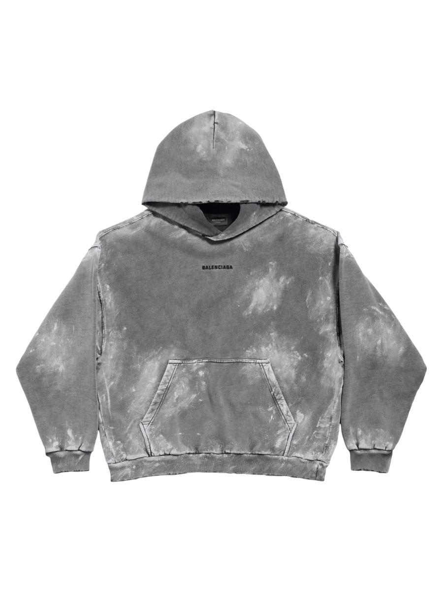 ★送料関税込【BALENCIAGA】Medium Fit Hoodie BALENCIAGA Medium Fit Logo Embroidered Pullover Hoodie