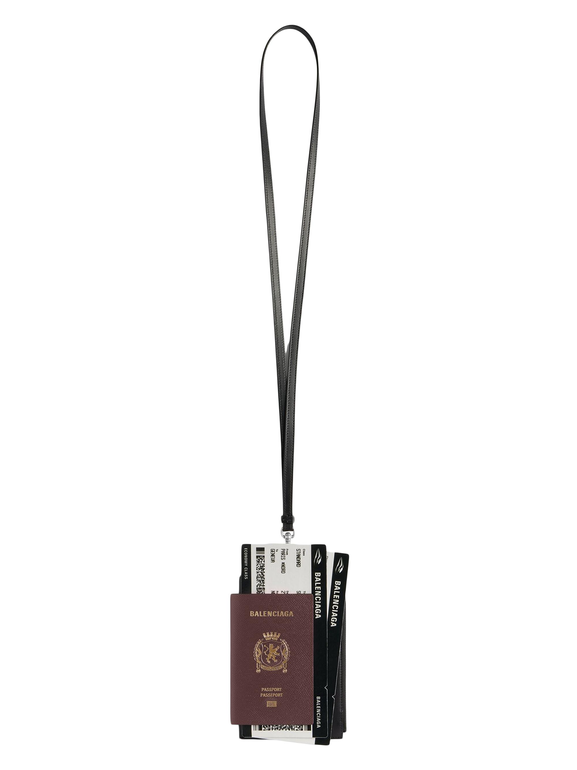 Balenciaga Women's Passport Phone Holder - Burgundy