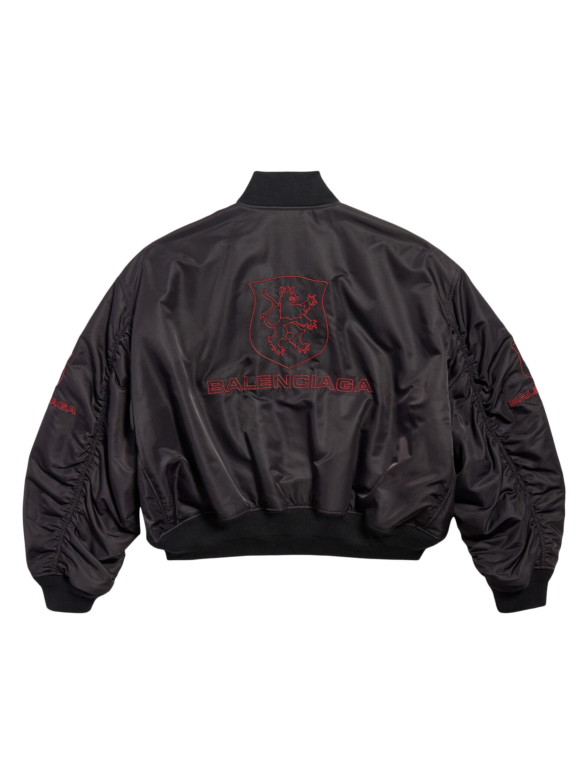 Balenciaga スタジャン ブラック Balenciaga Lion Club Varsity Jacket | Saks Fifth Avenue