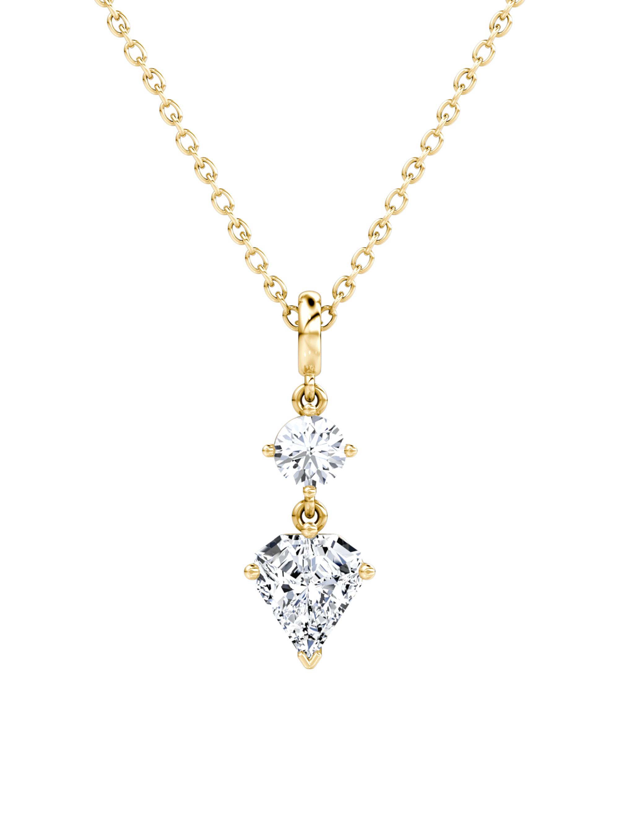 VRAI Women's Shield 14K Yellow Gold & 1.00 TCW Lab-Grown Diamond Pendant Necklace - Yellow Gold