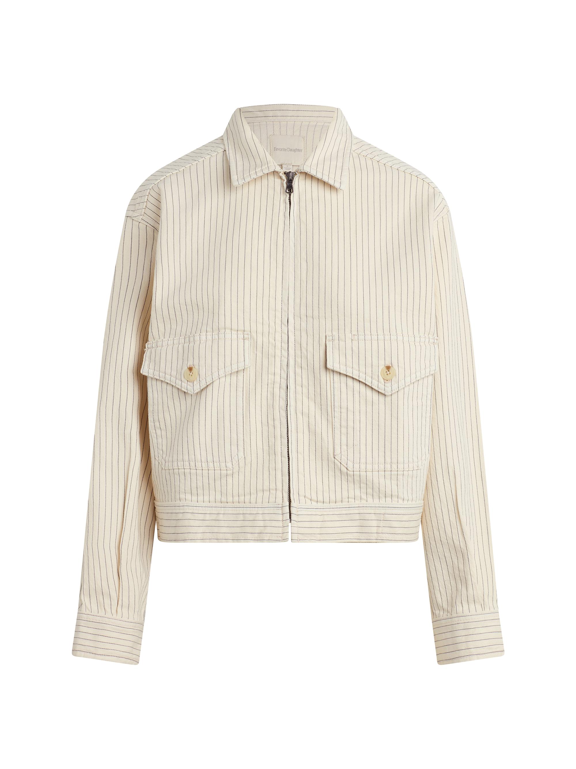 Favorite Daughter Women's The Robert Striped Cotton Jacket - Newport