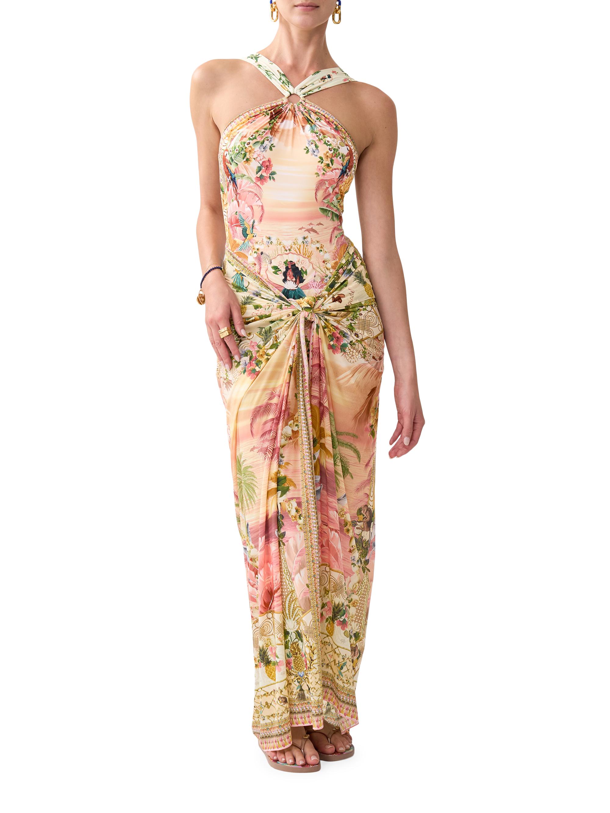 Camilla Camilla x White Lotus Halter One-Piece Swimsuit | Saks