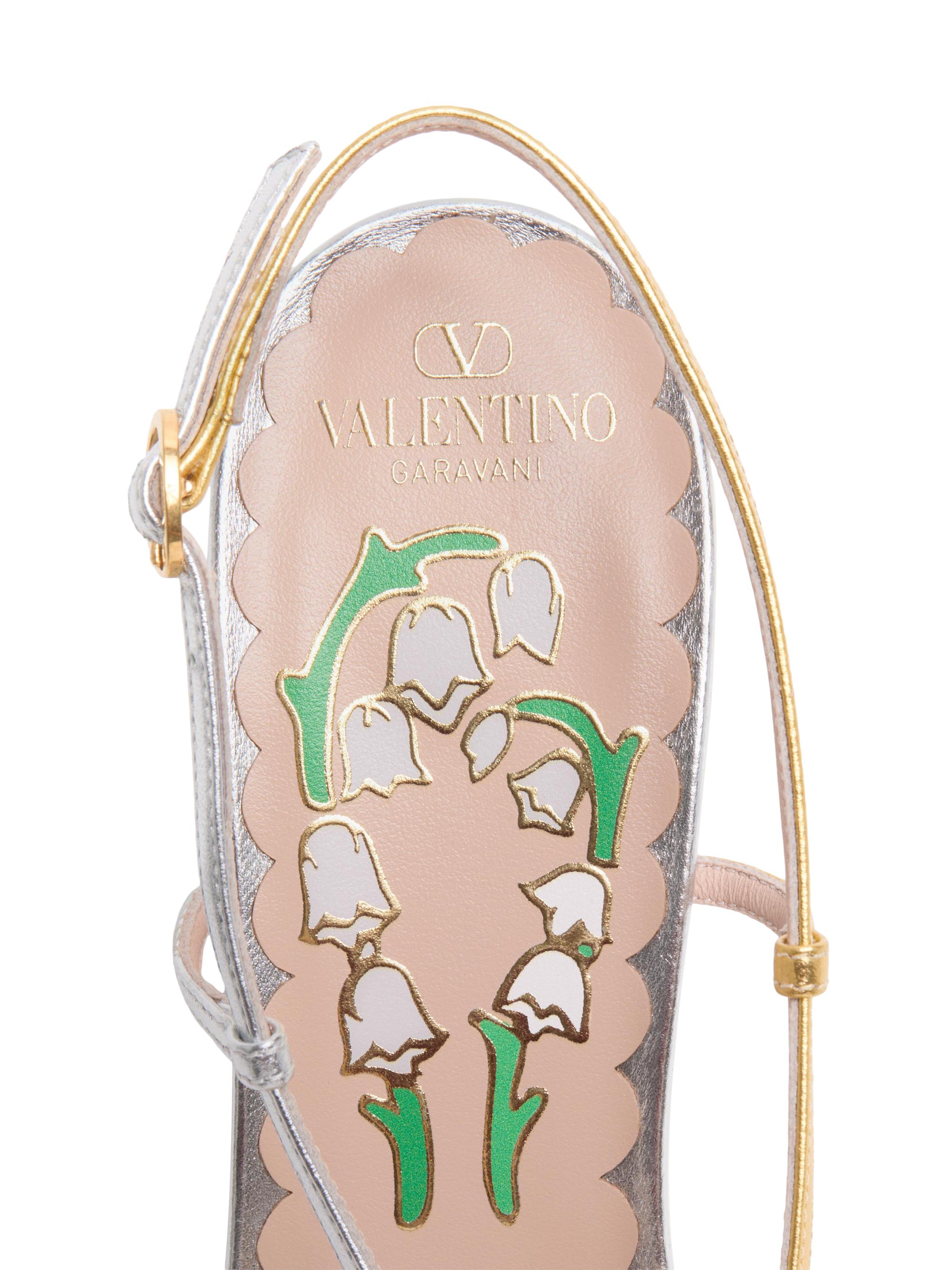 Valentino Garavani Bowow Laminated Nappa 45MM Slingback Pumps