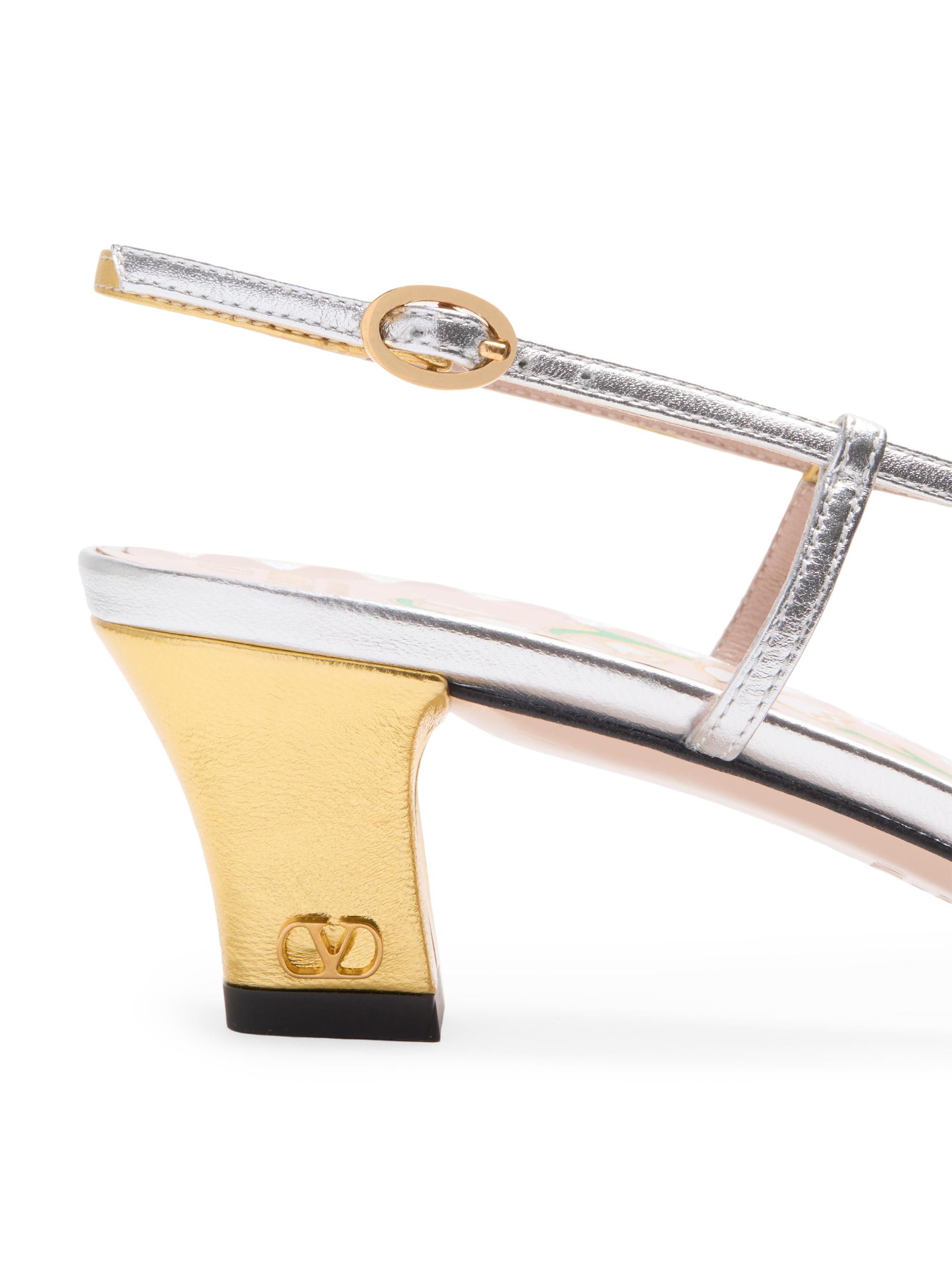 Valentino Garavani Bowow Laminated Nappa 45MM Slingback Pumps