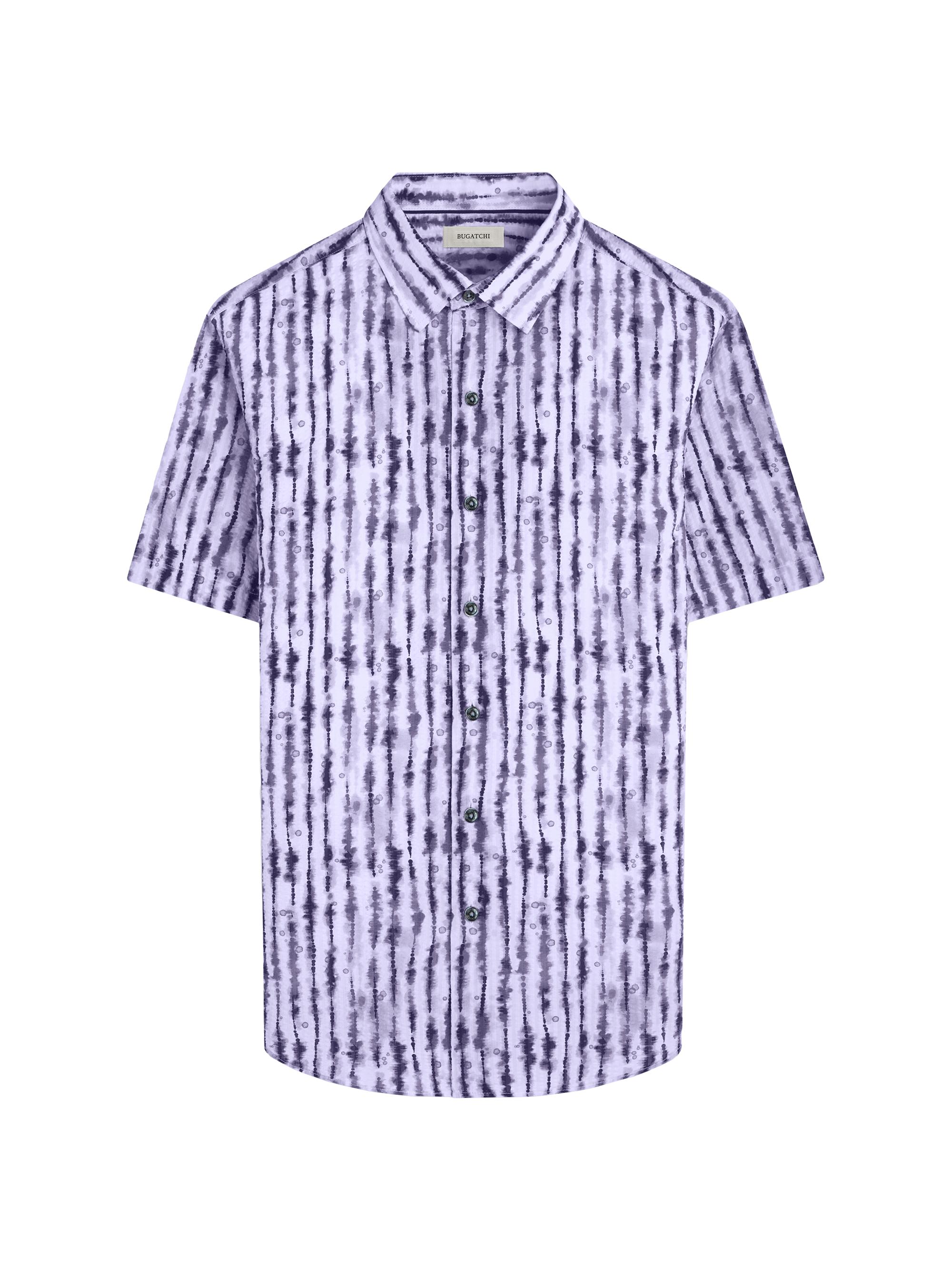 Bugatchi Men's Orson Printed Short-Sleeve Shirt - Zinc