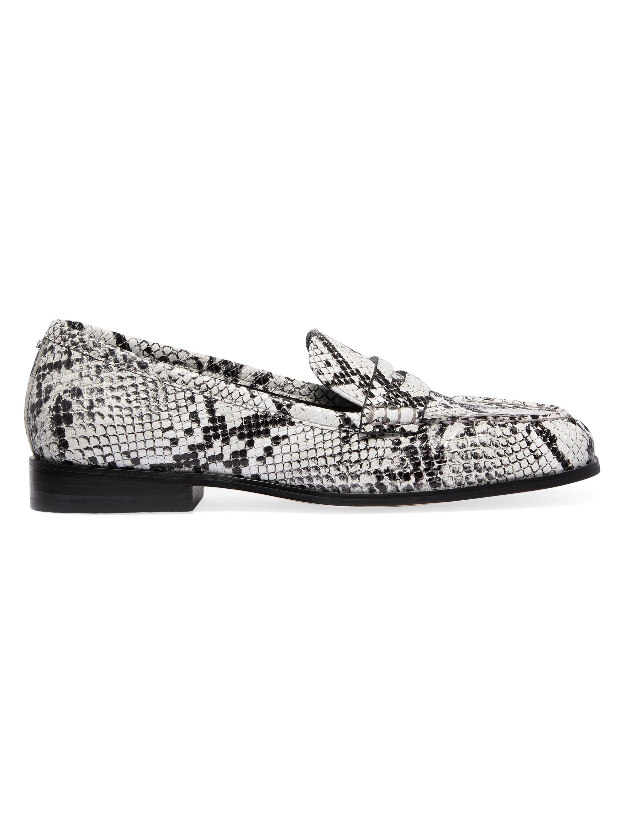 MICHAEL Michael Kors Women's Carlson Python-Embossed Leather Loafers - Aluminum