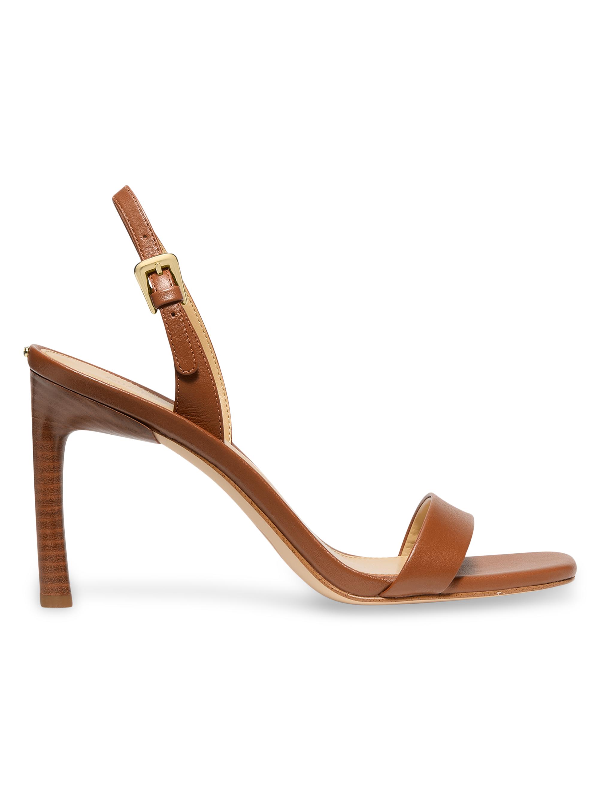 MICHAEL Michael Kors Women's Kasia 90MM Stacked-Heel Sandals - Luggage