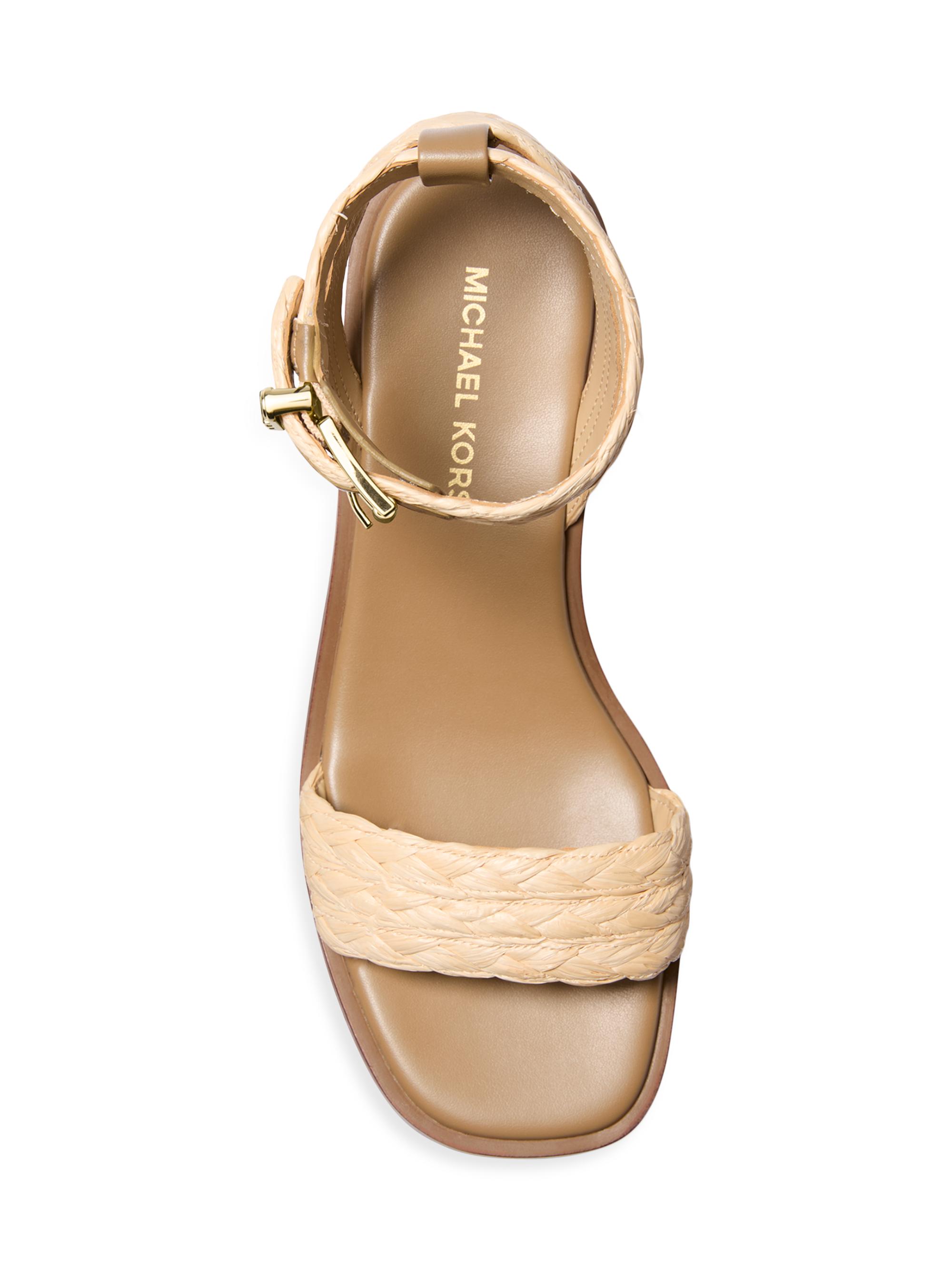 MICHAEL Michael Kors Sandra 90MM Jute-Wrapped Flatform Sandals