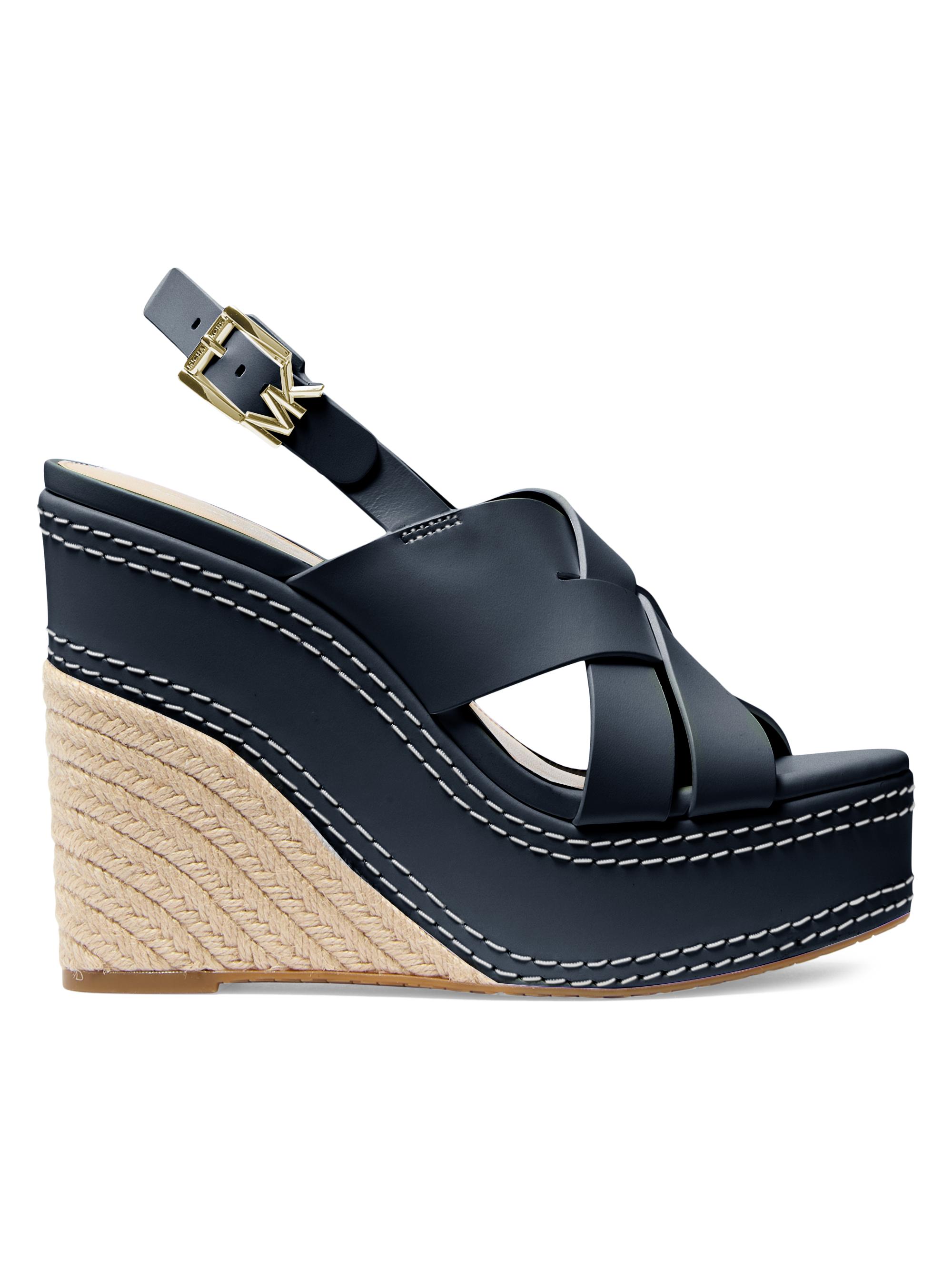 MICHAEL Michael Kors Nora 125MM Leather Platform Wedge Slingback