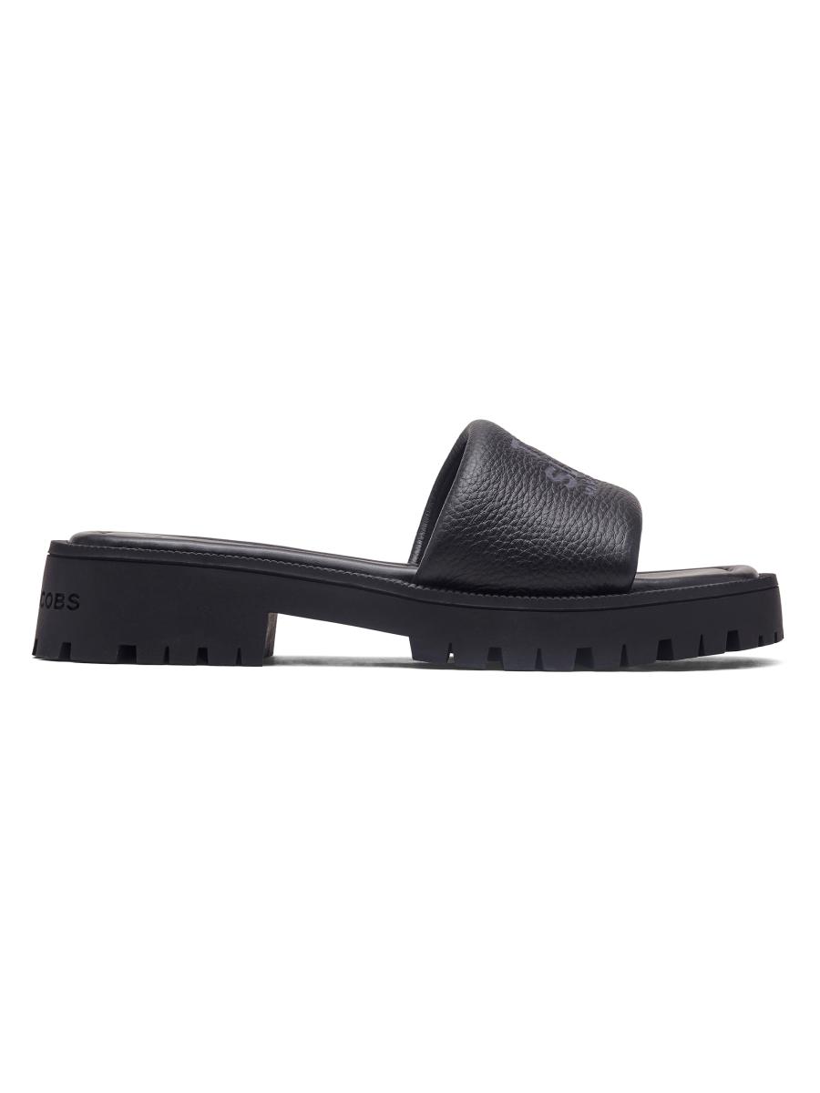 【関税込み】Sandals - Marc Jacobs - Leather - Black Marc Jacobs The Slide Leather Sandals | Saks Fifth Avenue