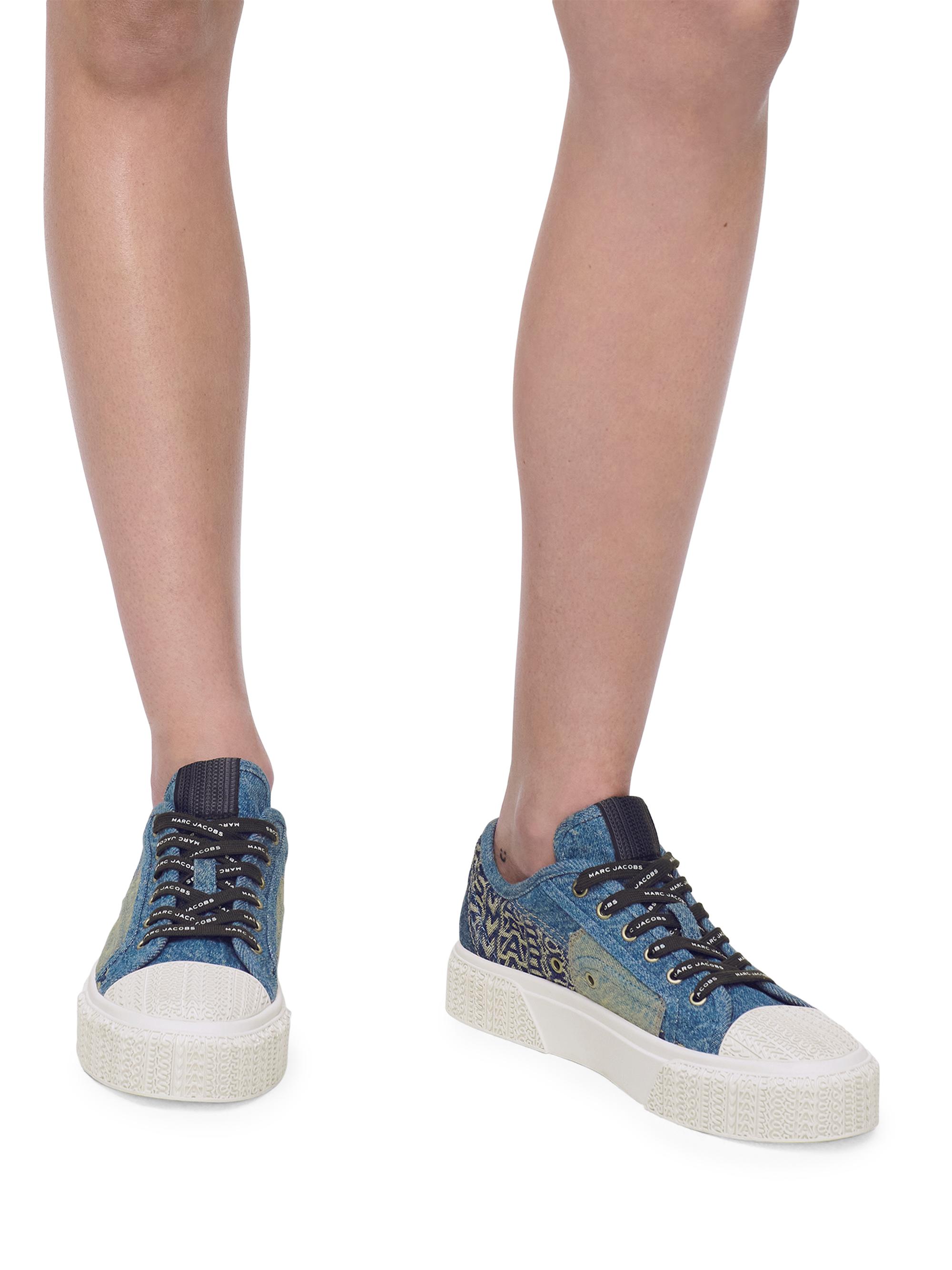 marc jacobs モノグラムデニム Marc Jacobs Denim Monogram Low-Top Sneakers | Saks Fifth Avenue