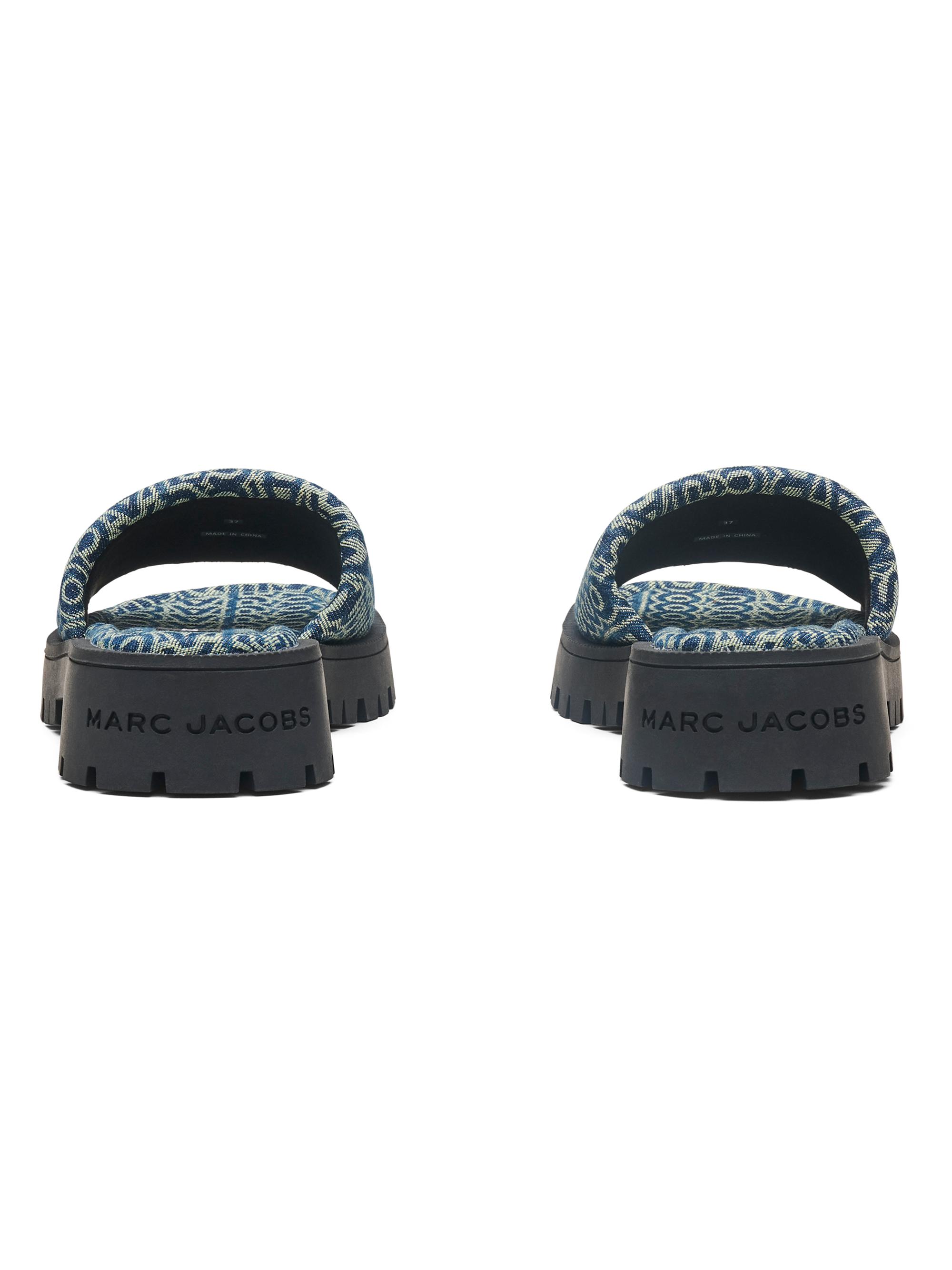 Marc Jacobs The Slide Denim Monogram Sandals | Saks Fifth Avenue
