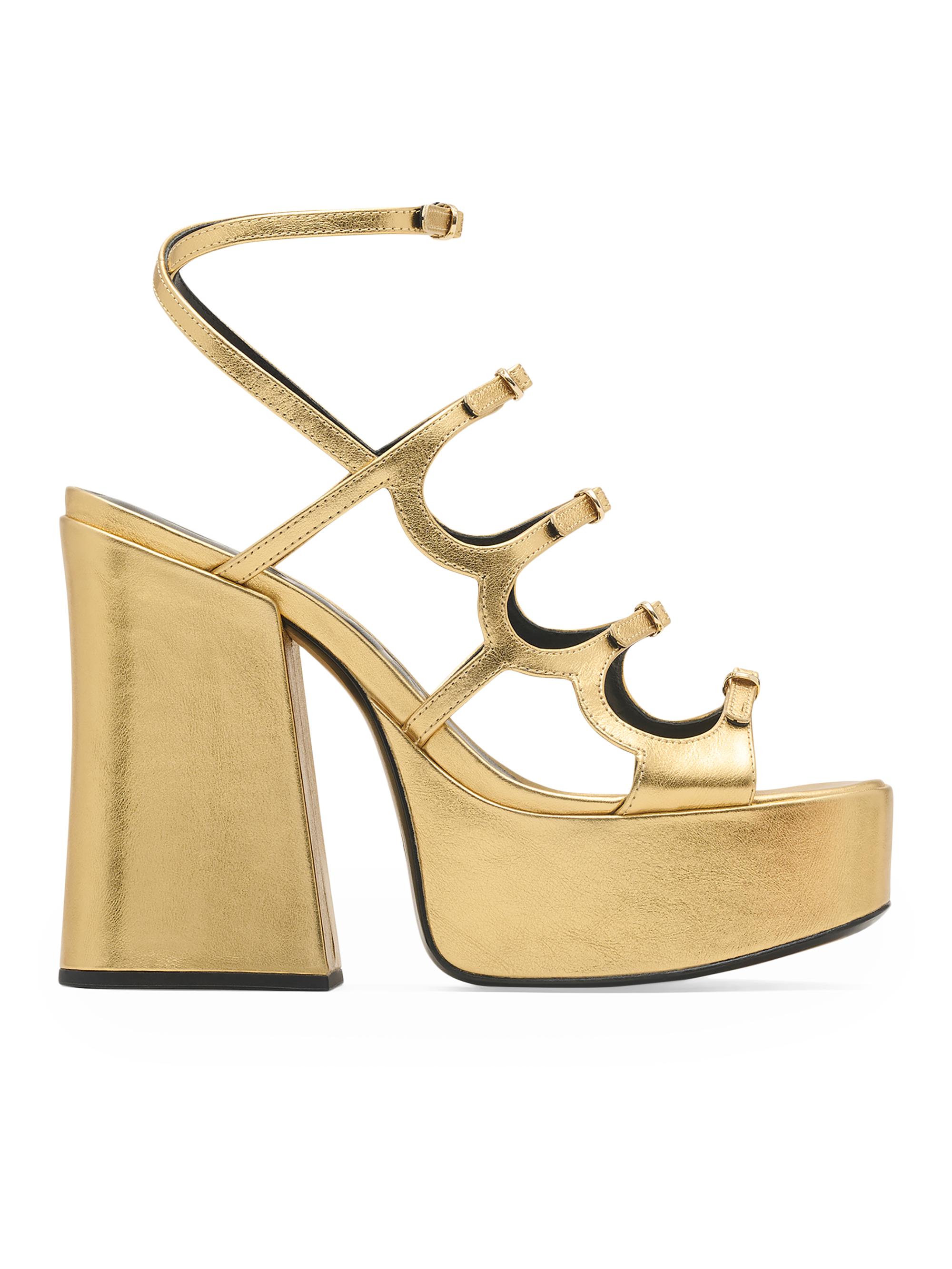 【kiki】 Marc Jacobs Kiki Metallic Leather Platform Pump Sandals