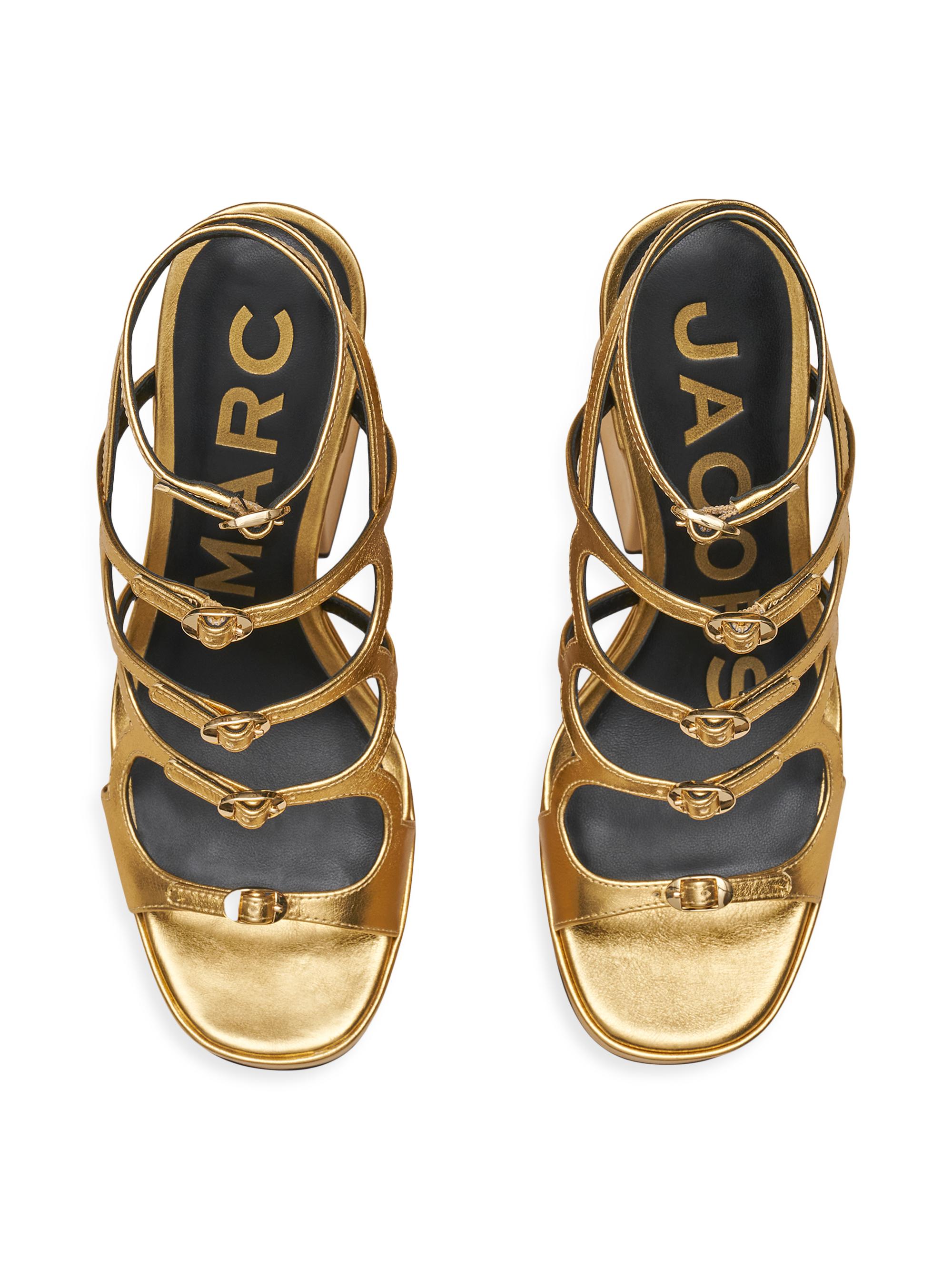 Marc Jacobs Kiki Metallic Leather Platform Pump Sandals | Saks