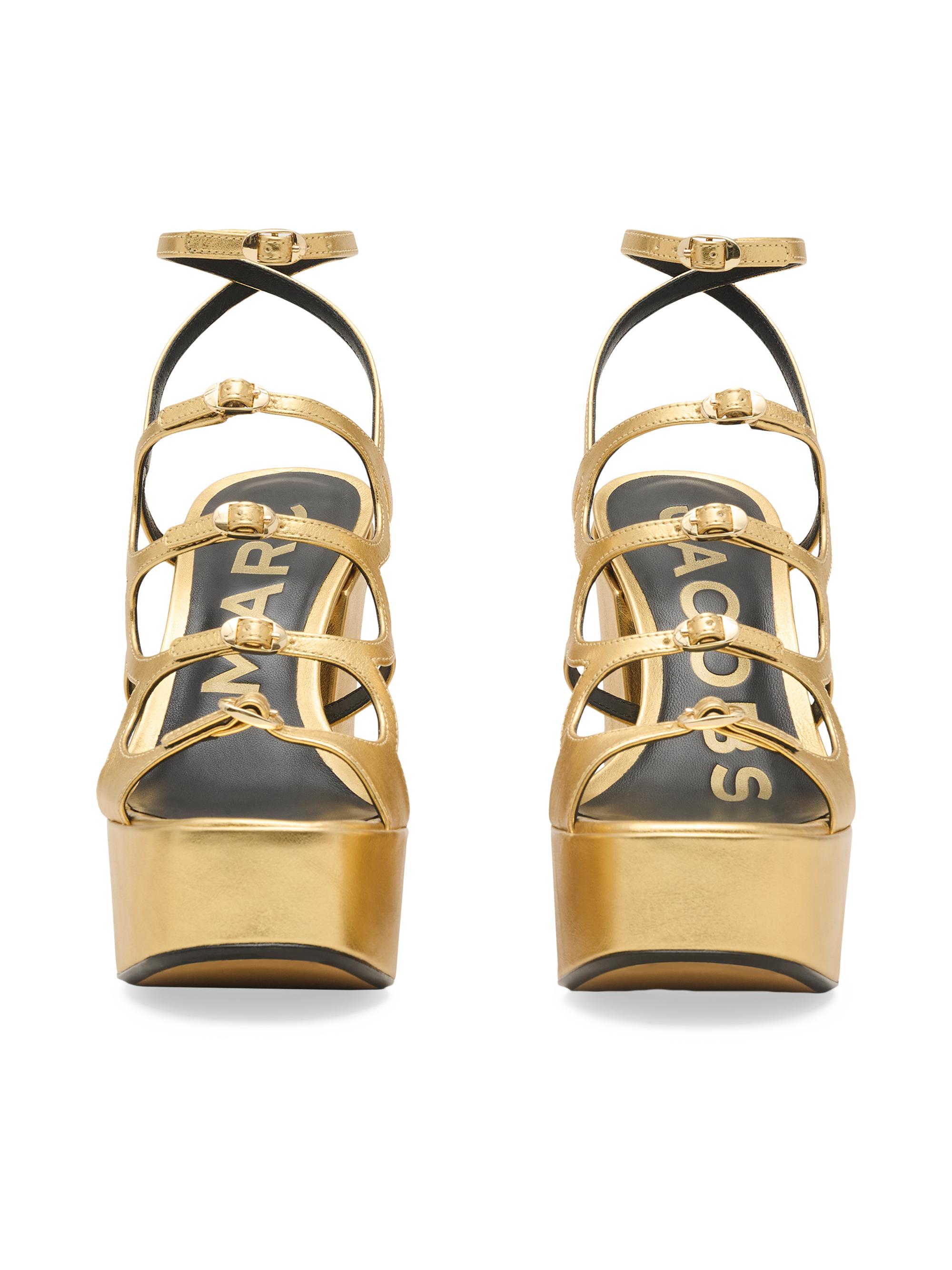 【kiki】 Marc Jacobs Kiki Metallic Leather Platform Pump Sandals