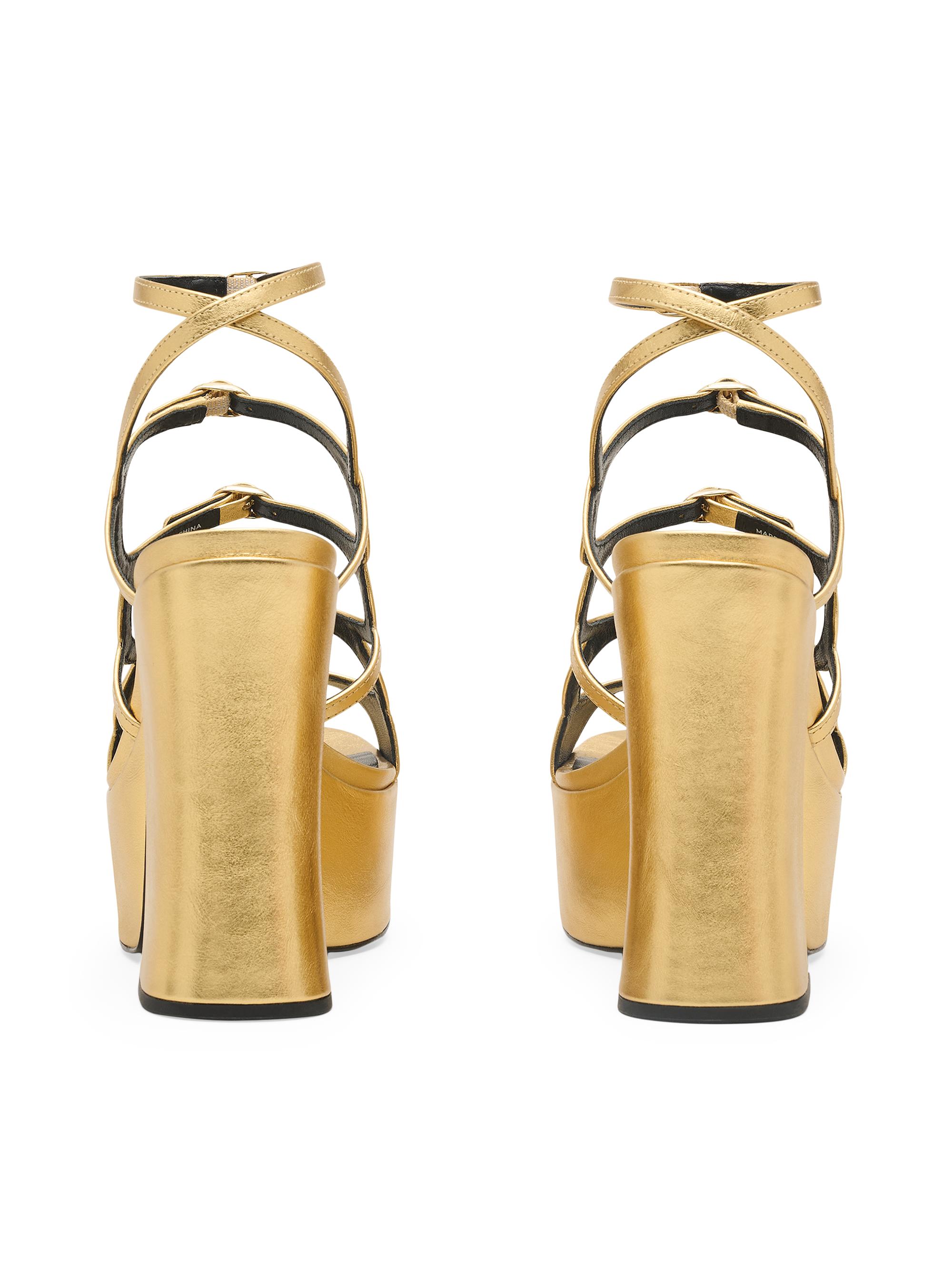 Marc Jacobs Kiki Metallic Leather Platform Pump Sandals | Saks