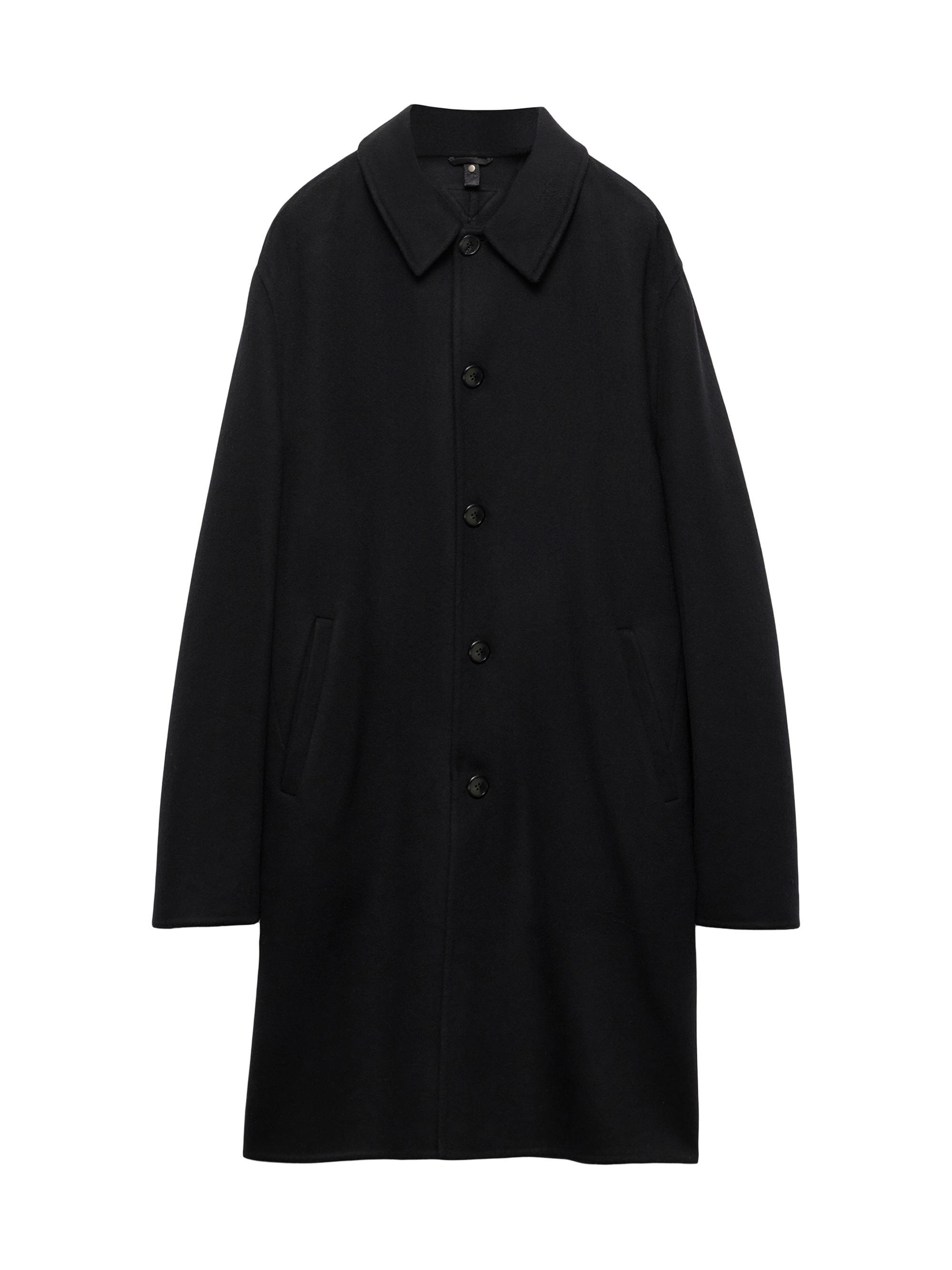 Prada Men's Double Cashmere Overcoat - Black