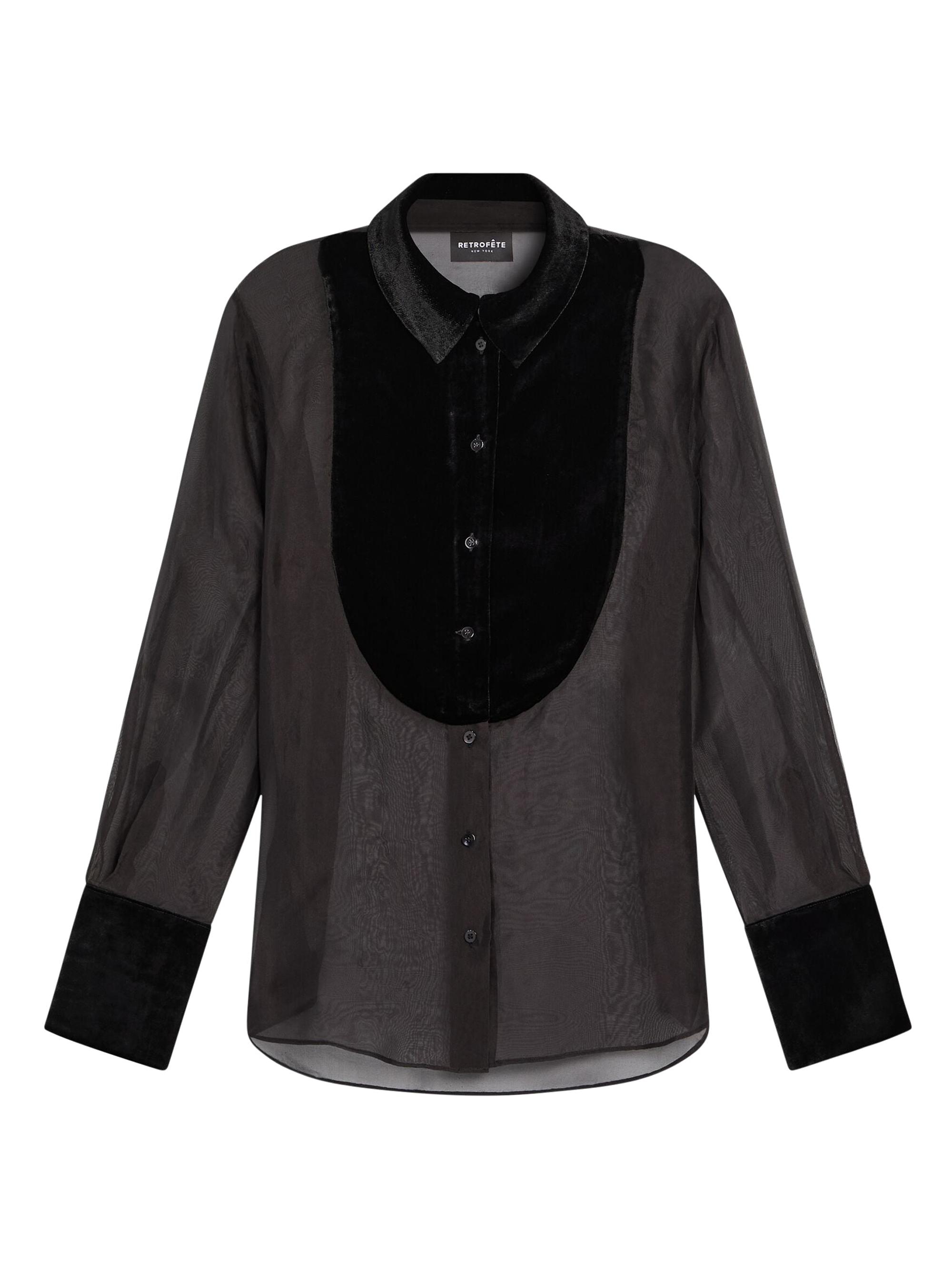 Retrofête Women's Liana Silk Blouse - Black
