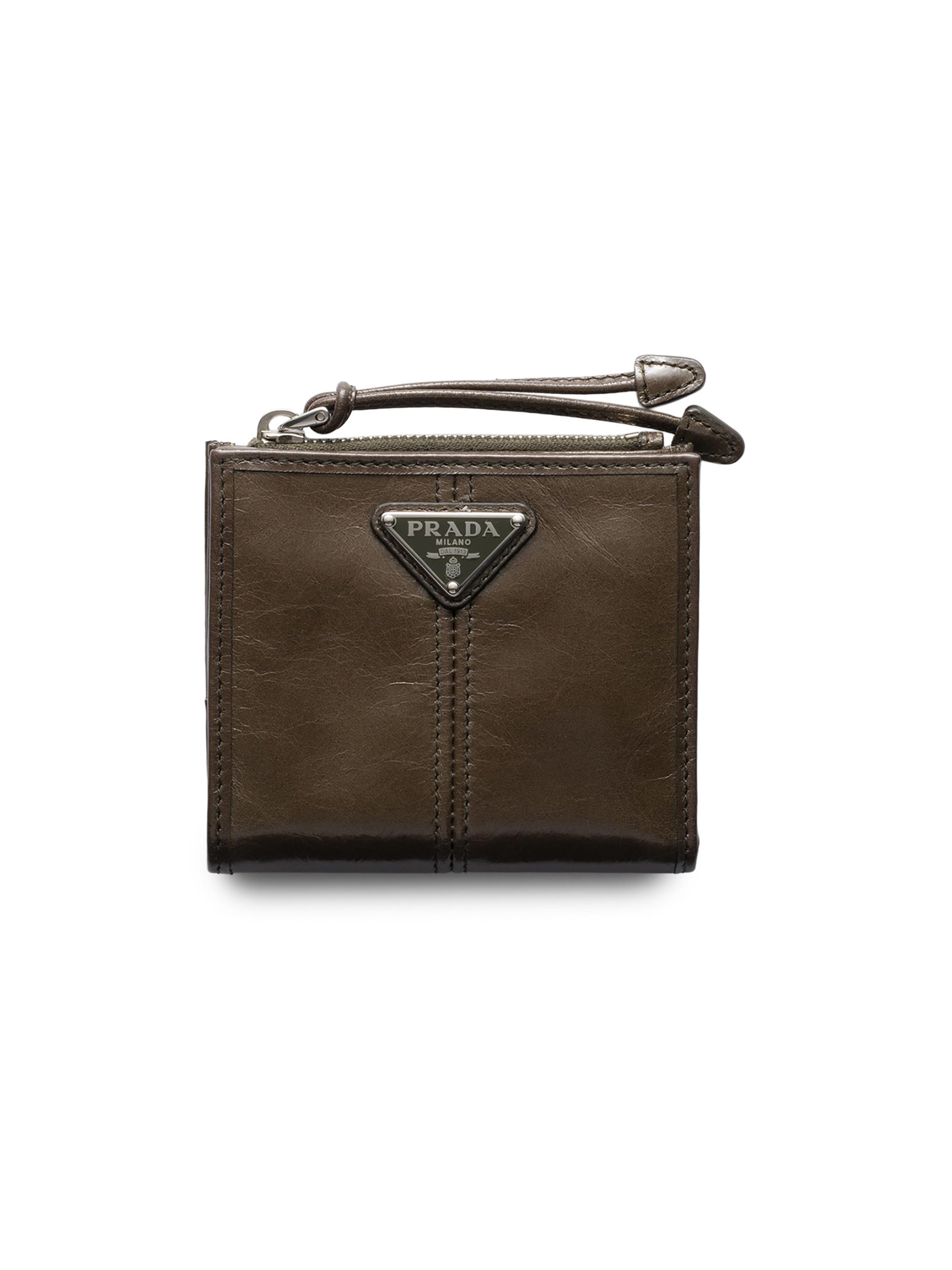 Prada Men's  Leather Wallet - Green