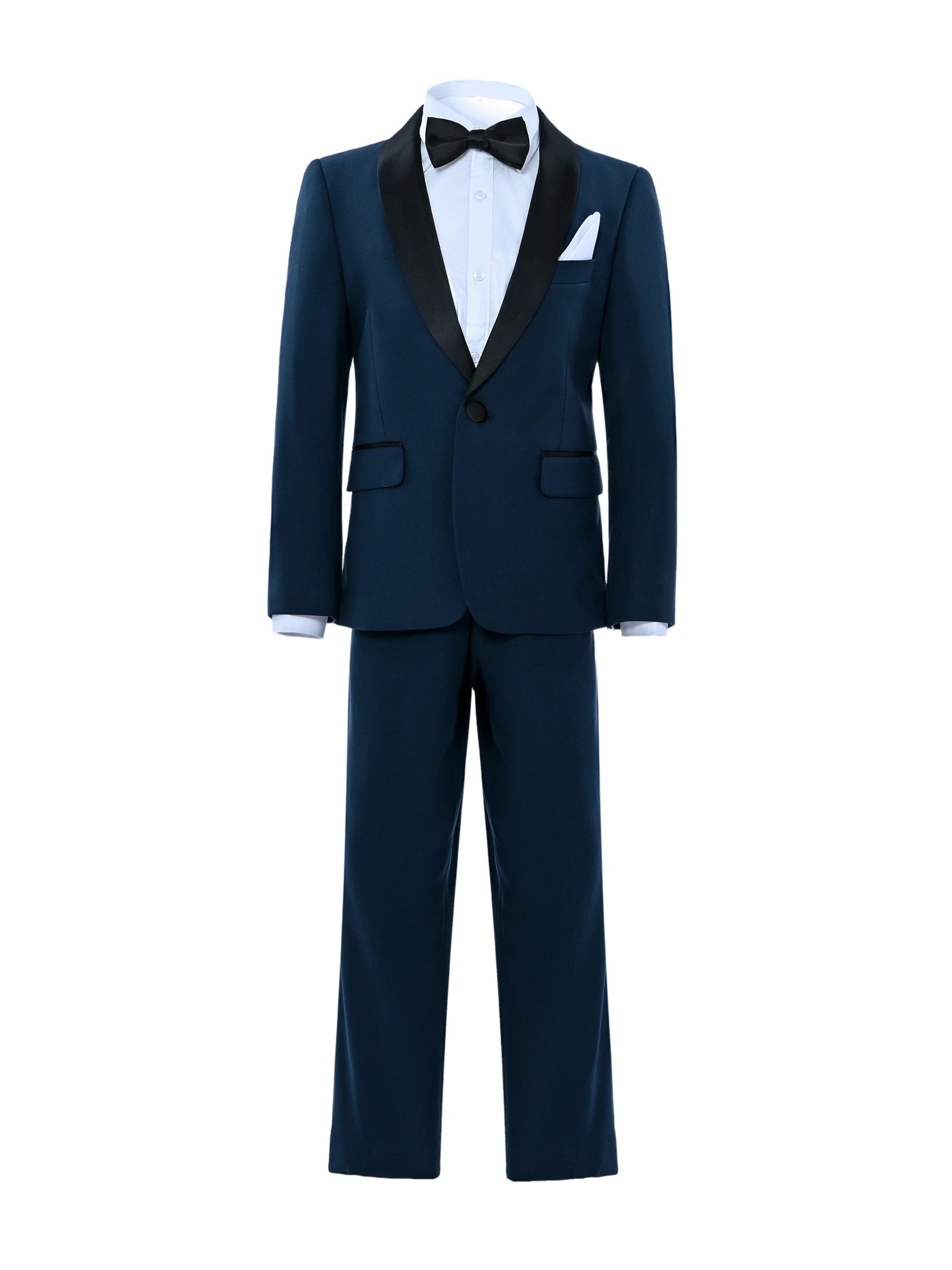 Moustache Baby Boy's, Little Boys & Boy's Shawl Lapel Wool Suit - Navy