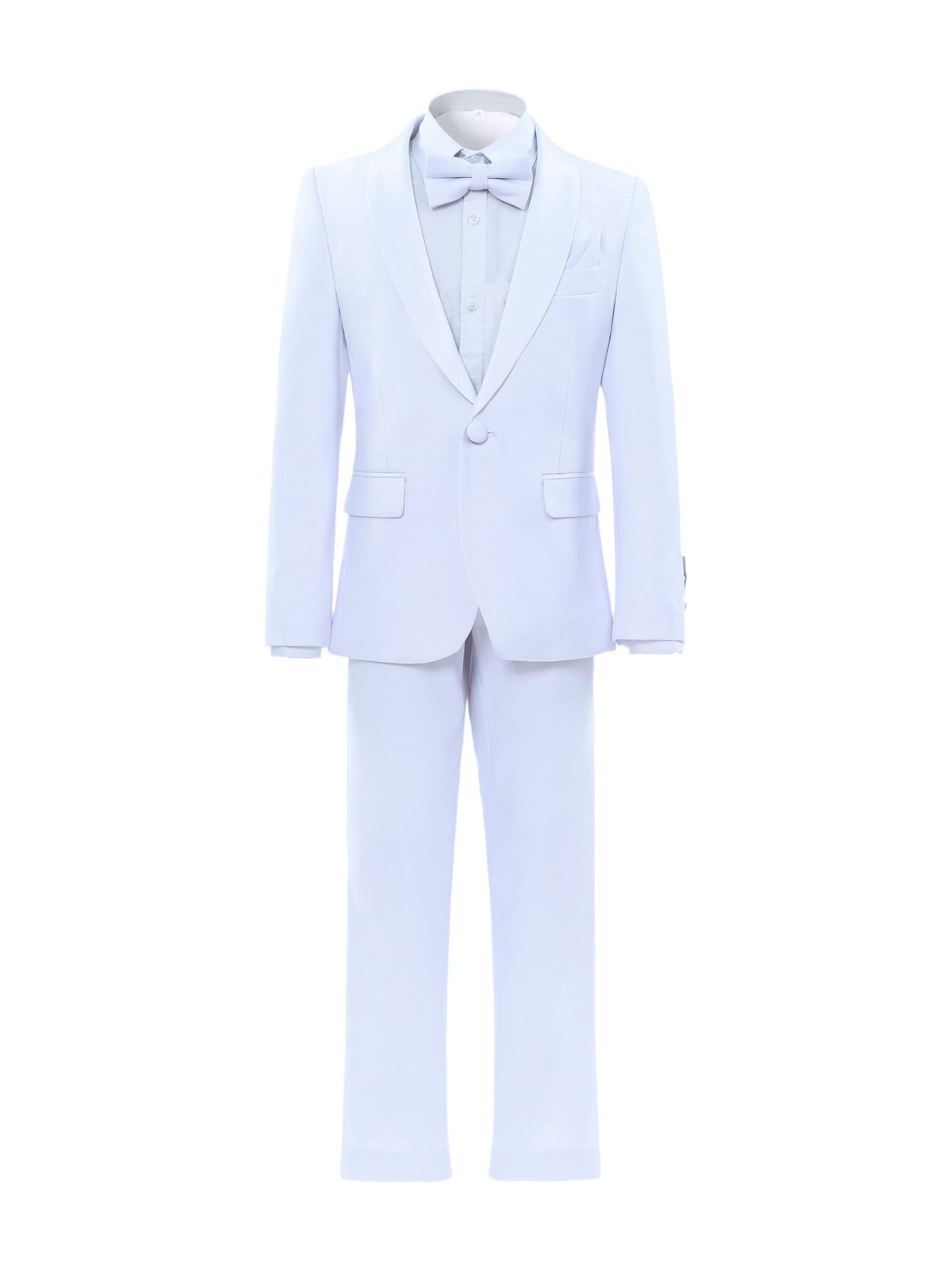 Moustache Baby Boy's, Little Boys & Boy's Shawl Lapel Wool Suit - White