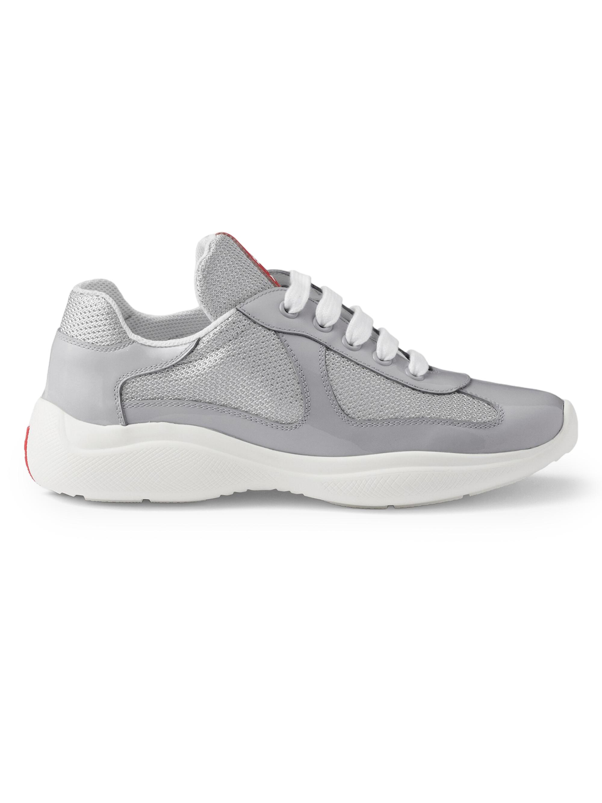 Prada Women's America's Cup Biker Fabric Sneakers - Grey