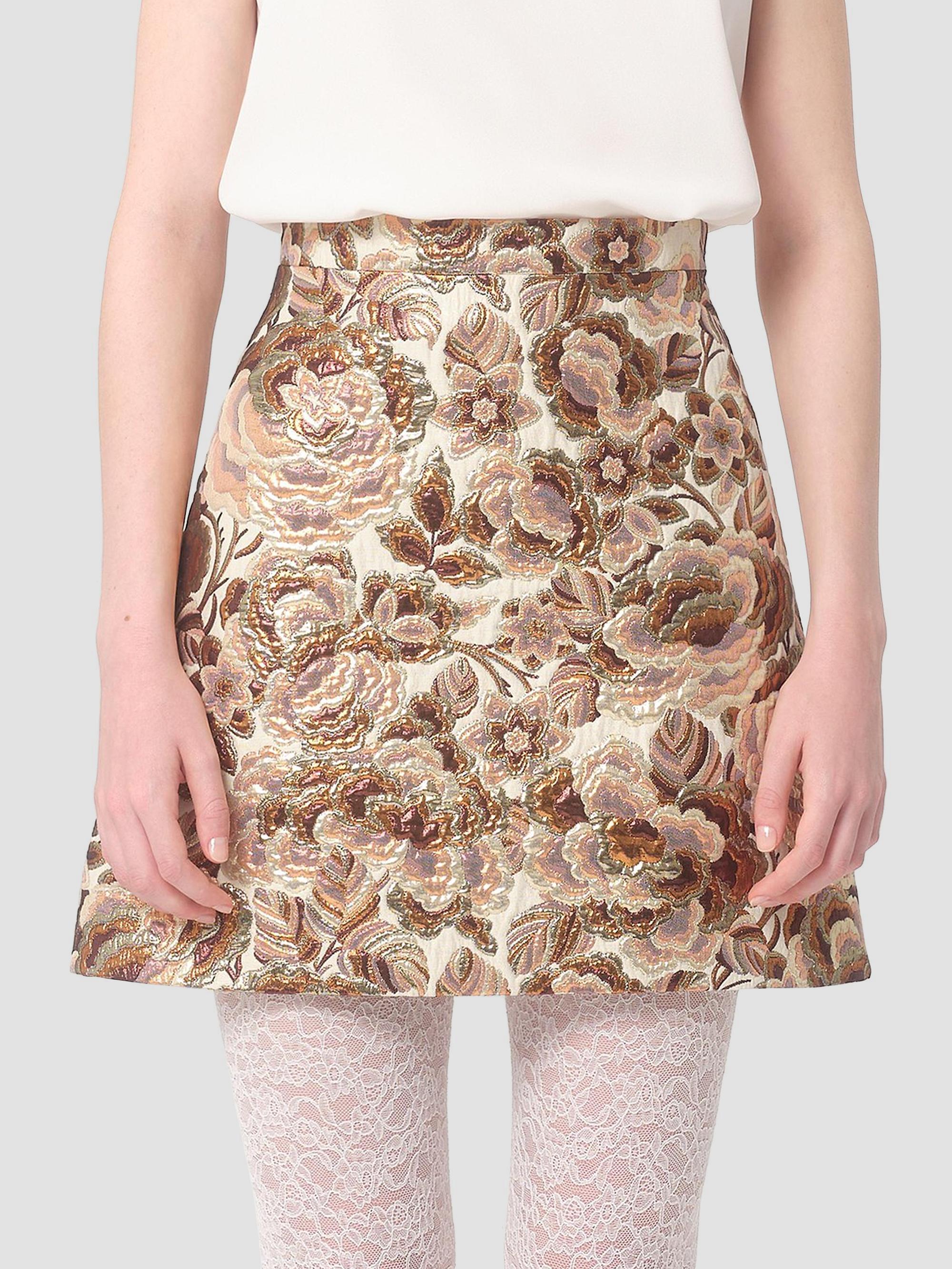 Valentino Garavani Women's Apres L'hiver Matelasse' Rose Lurex Skirt -  Pink | Thumbnail 2