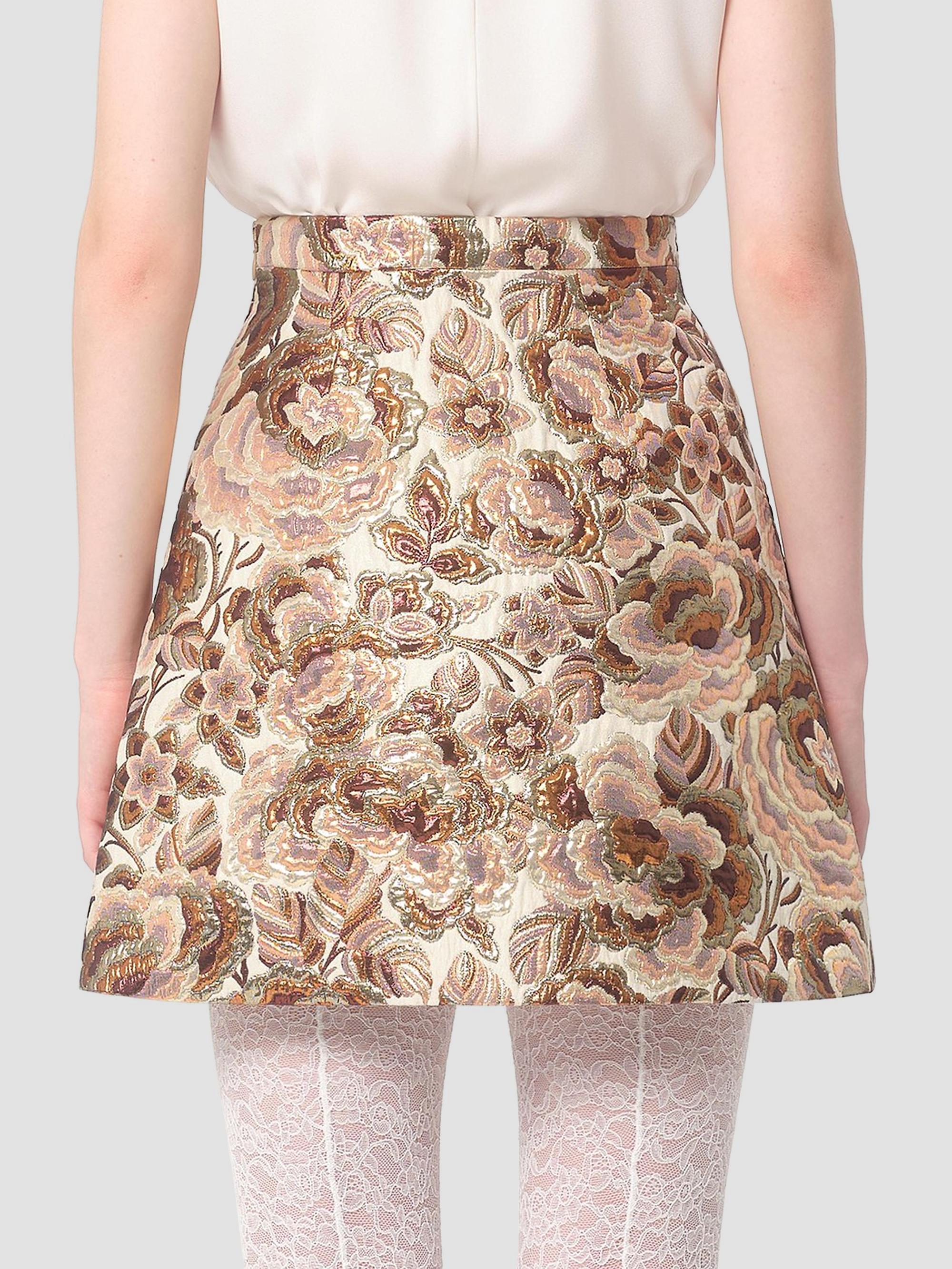 Valentino Garavani Women's Apres L'hiver Matelasse' Rose Lurex Skirt -  Pink | Thumbnail 4