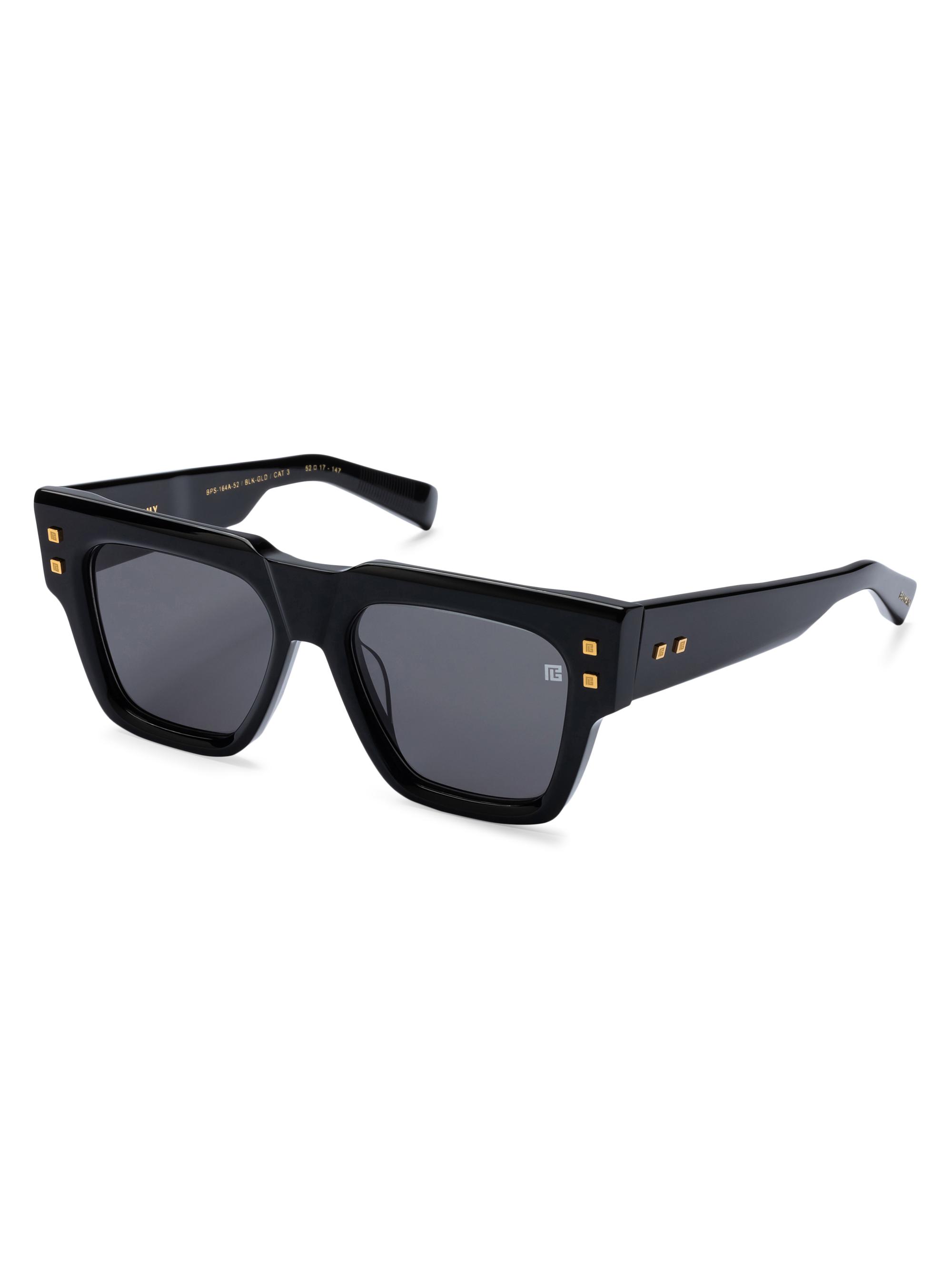 Balmain Women's B-Army 52MM Geometric Sunglasses - Black Gold Black