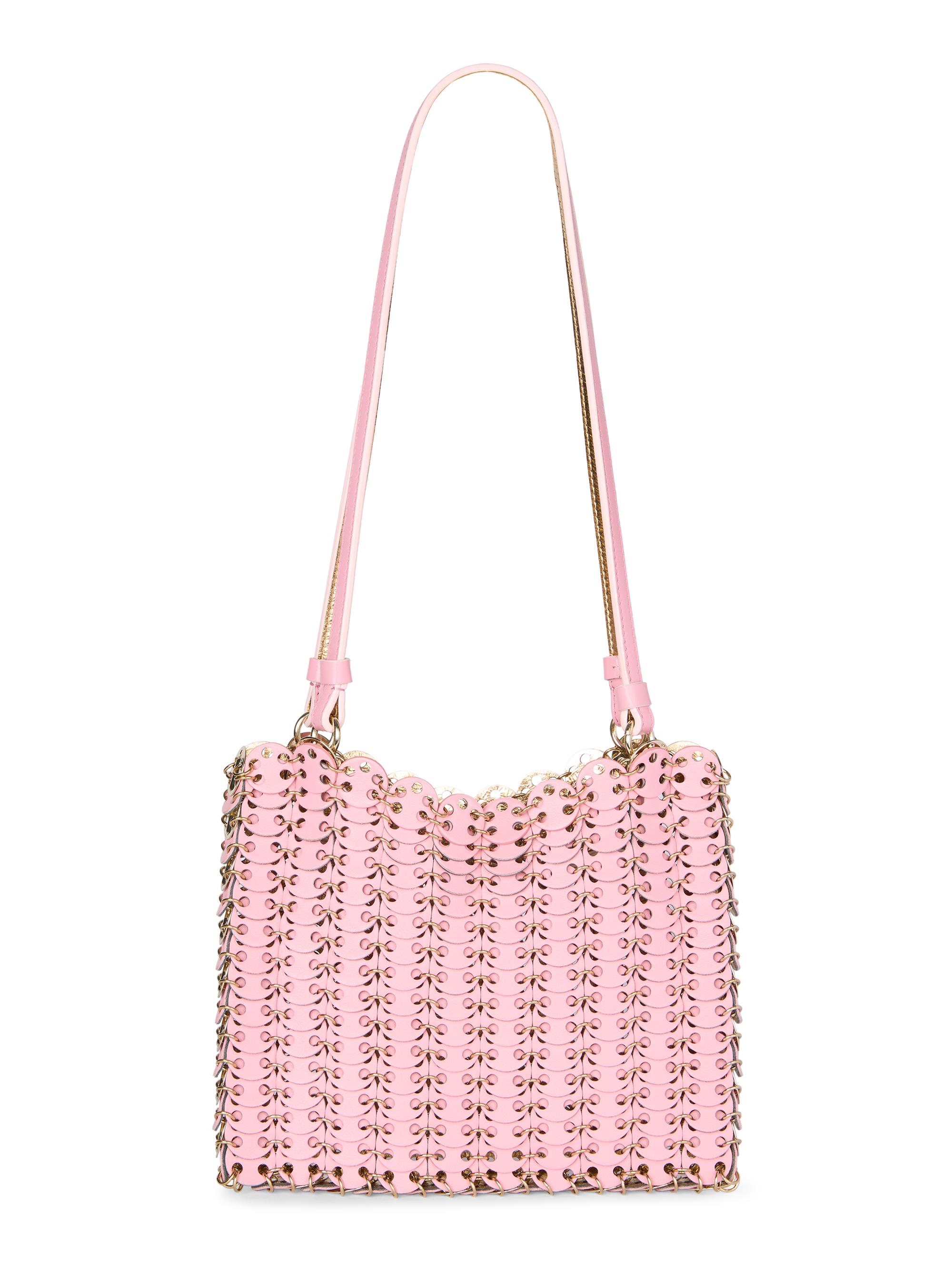 Rabanne Women's Leather Pailette Shoulder Bag - Pink Gold