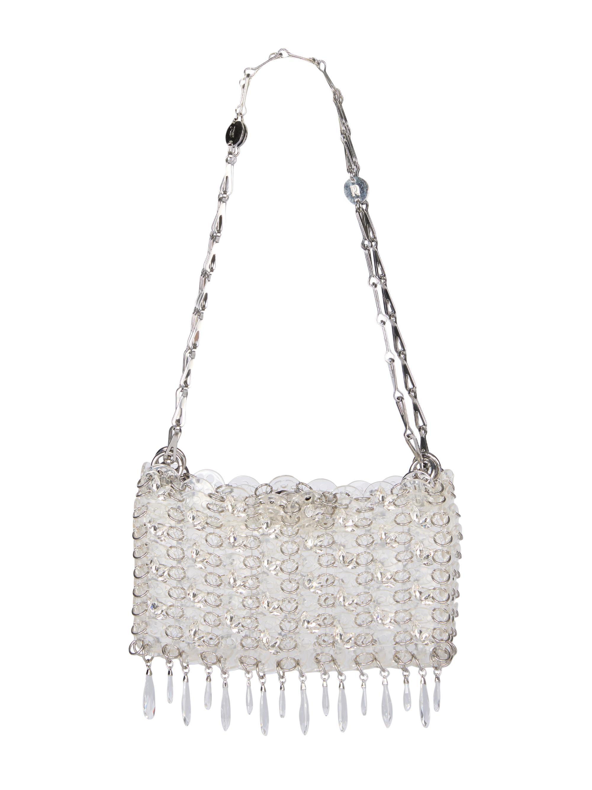 Rabanne Women's Acrylic & Steel Show Shoulder Bag - Transparent Silver