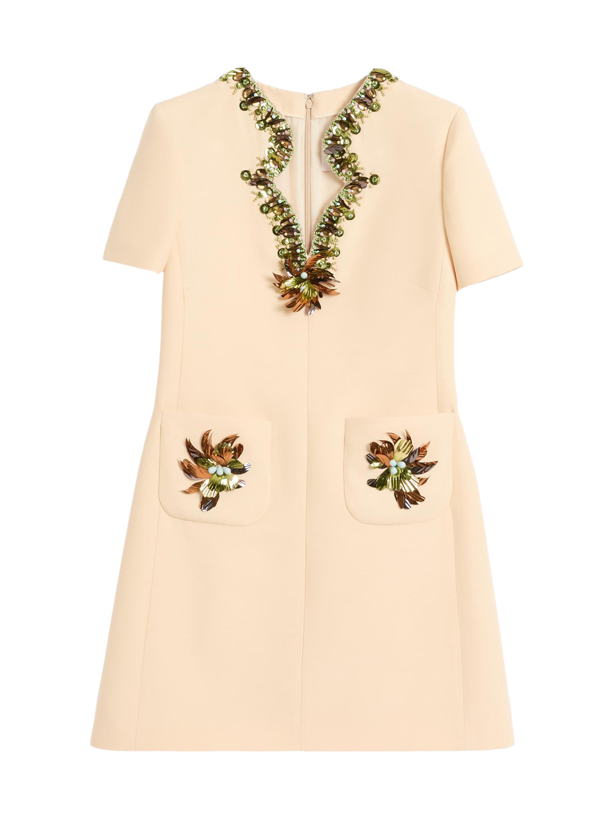 Valentino Garavani Embroidered Crepe Couture Short Dress | Saks Fifth Avenue