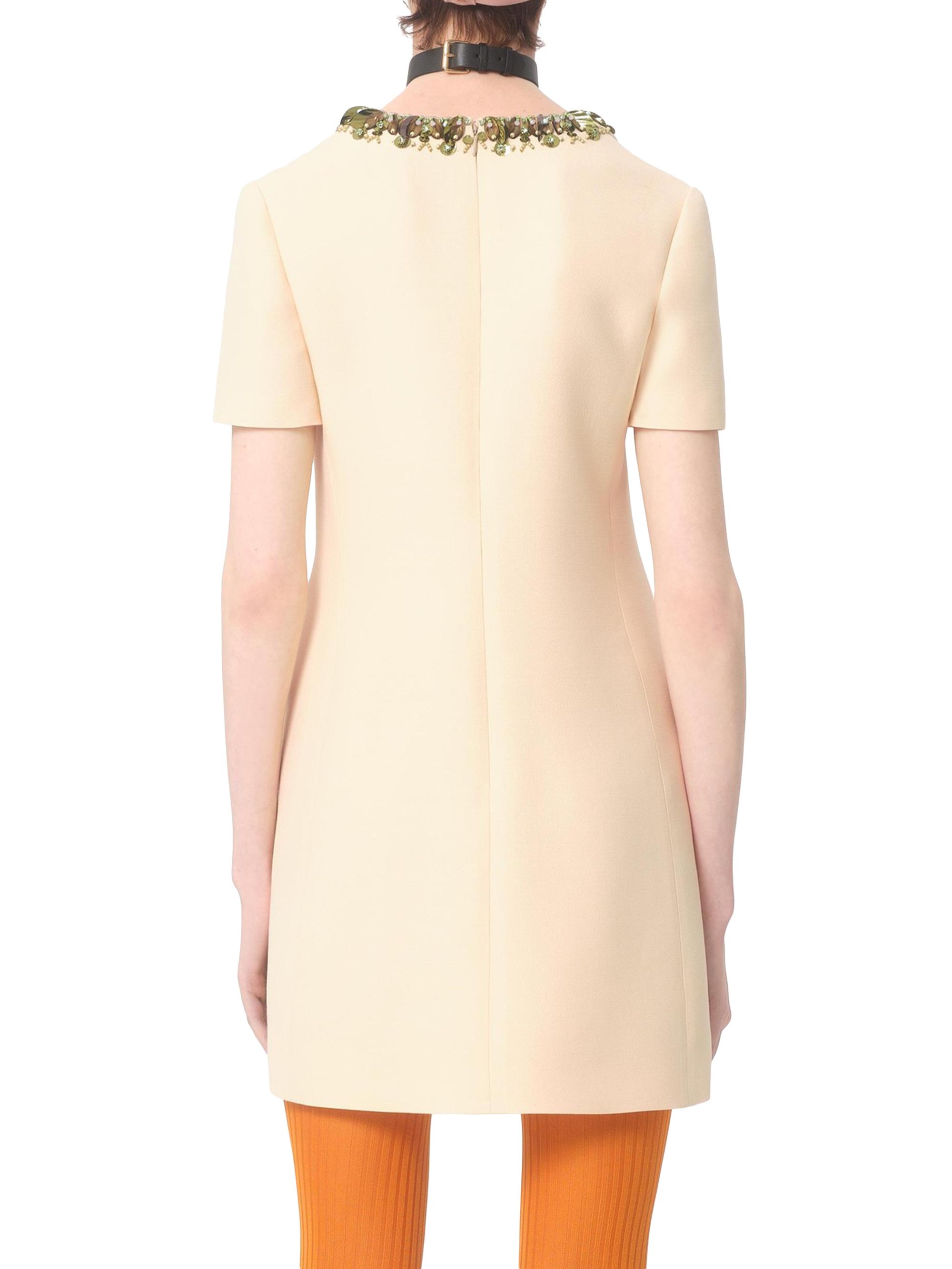 Valentino Garavani Embroidered Crepe Couture Short Dress