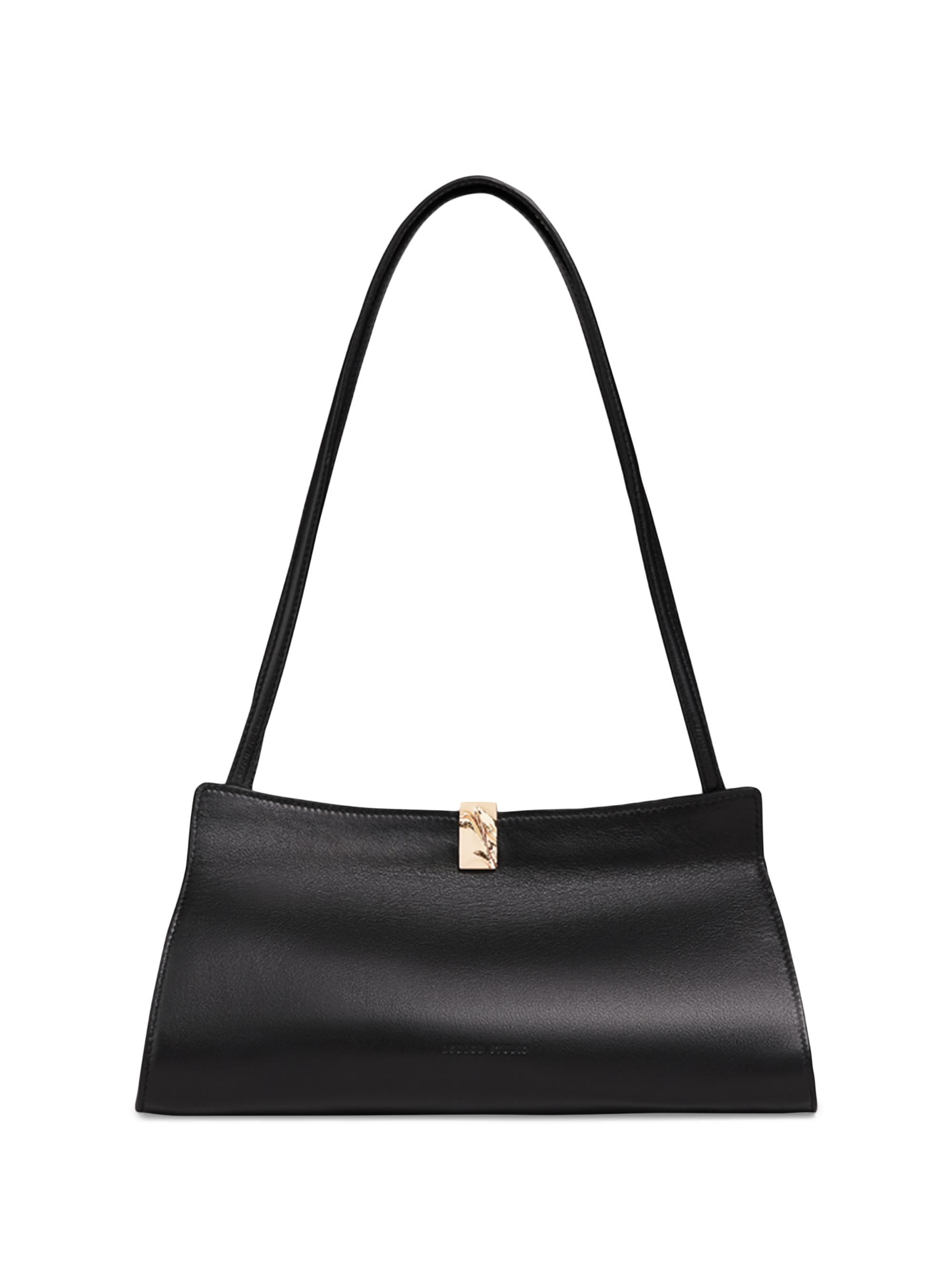 Loulou de Saison Women's Johanna Leather Shoulder Bag - Black