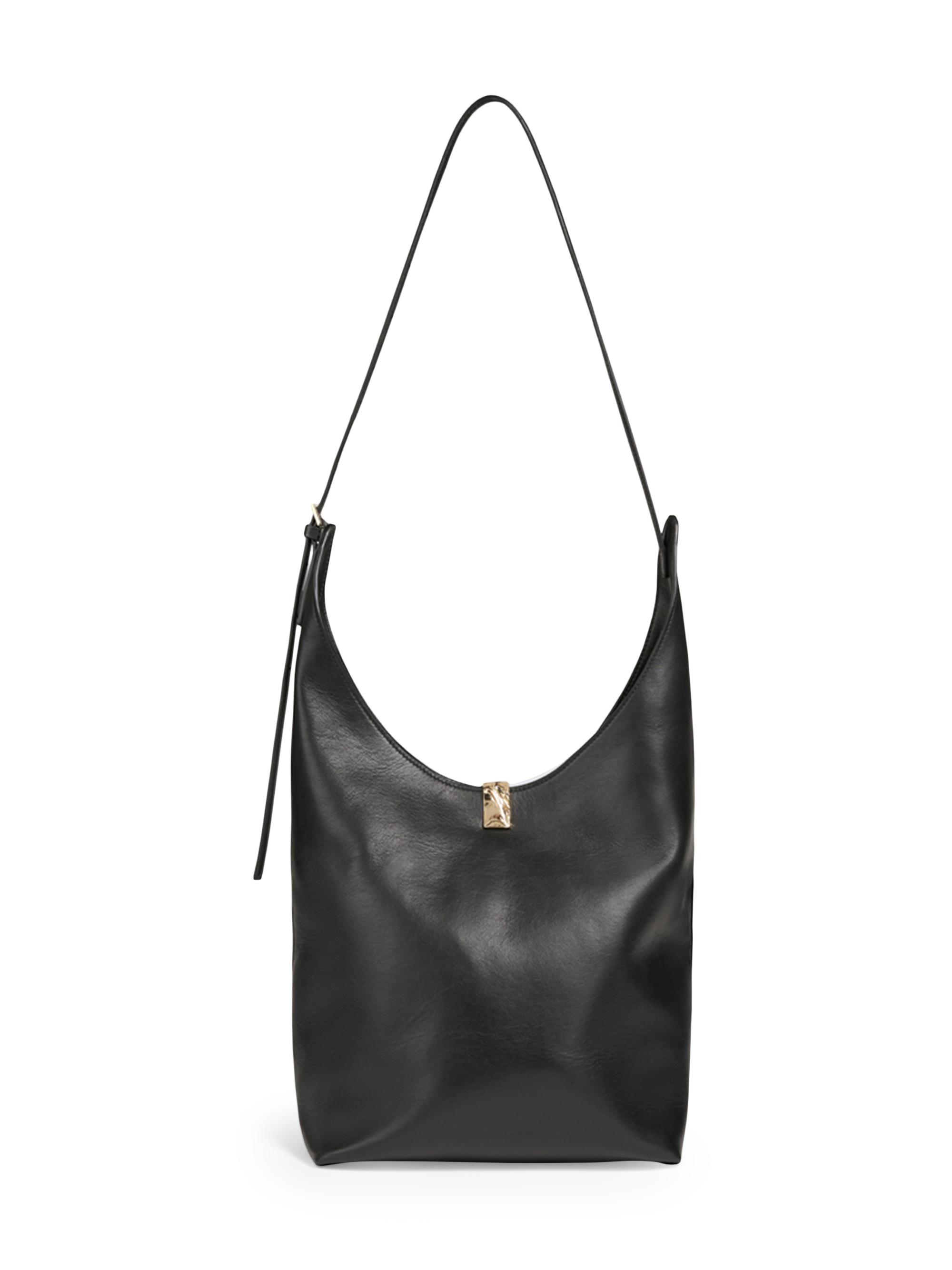 Loulou de Saison Women's Andrea Leather Shoulder Bag - Black