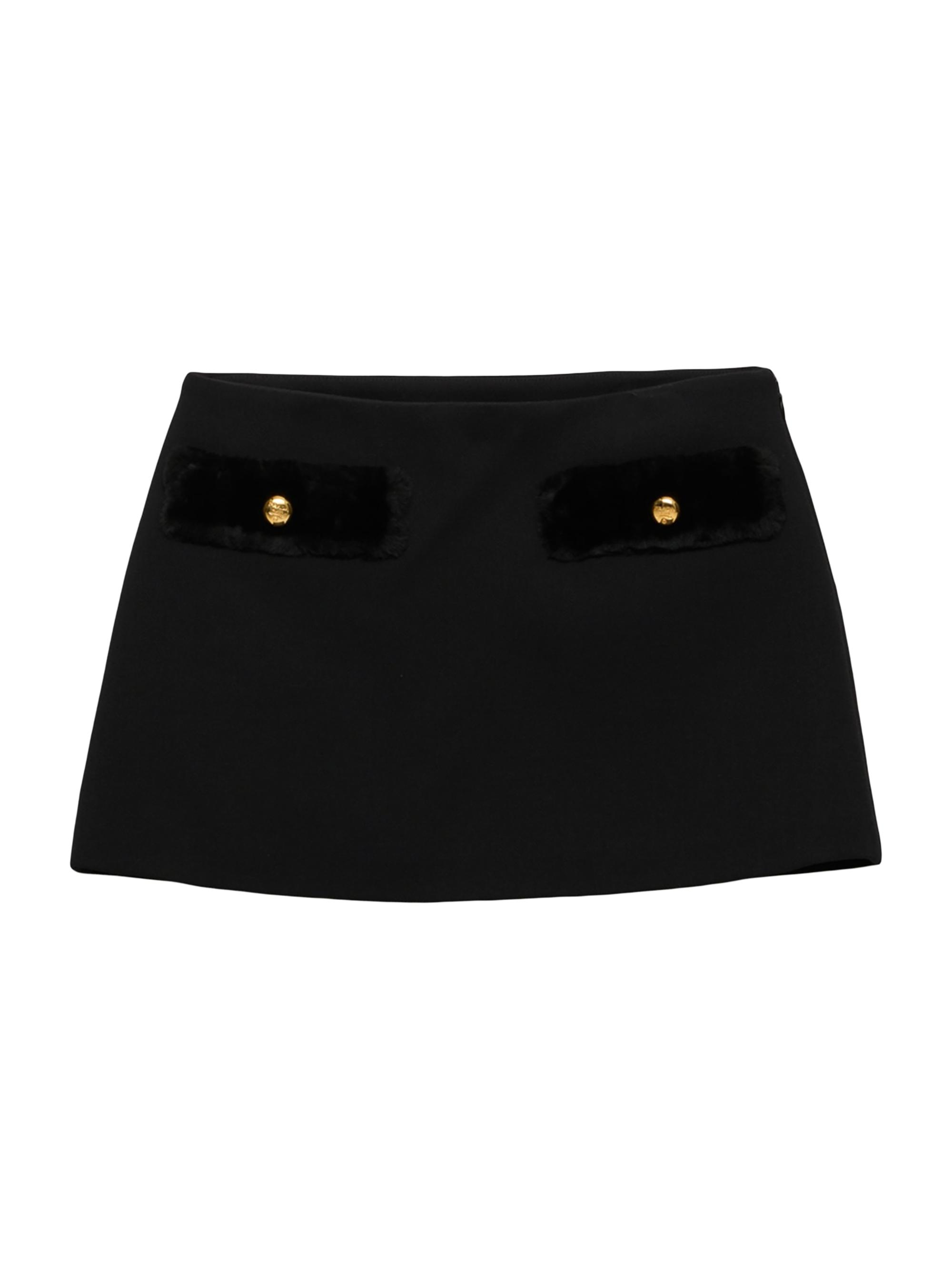 Prada Women's Natté Miniskirt - Black